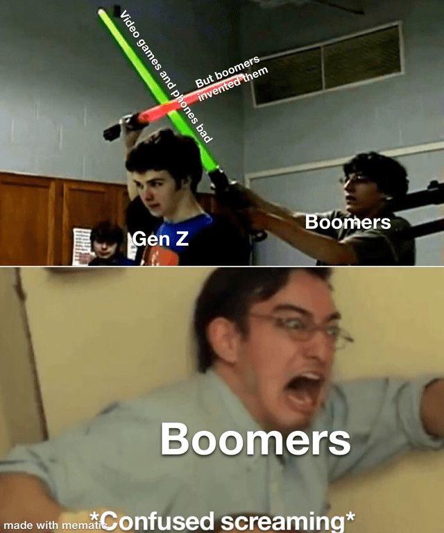 Gen Z vs. Boomer meme