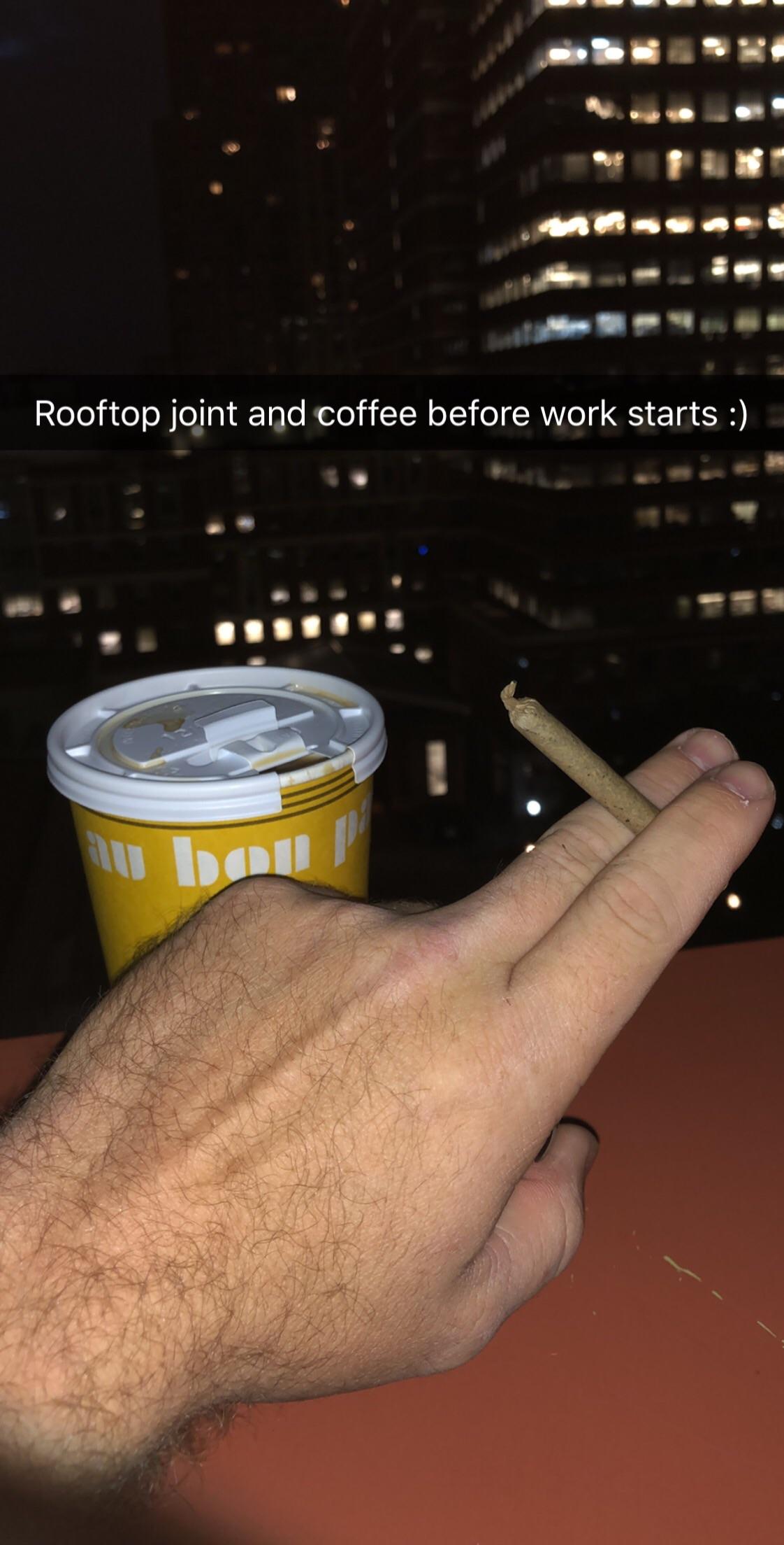 Morning coffee and joint. Rooftop in Brooklyn ) r/trees