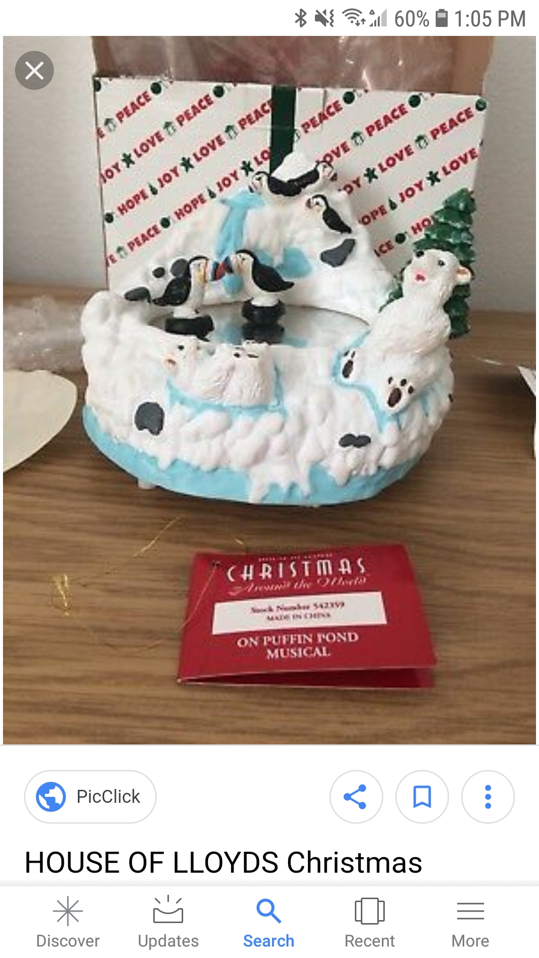 This music box for sale! Company is House of Lloyd, called Christmas on