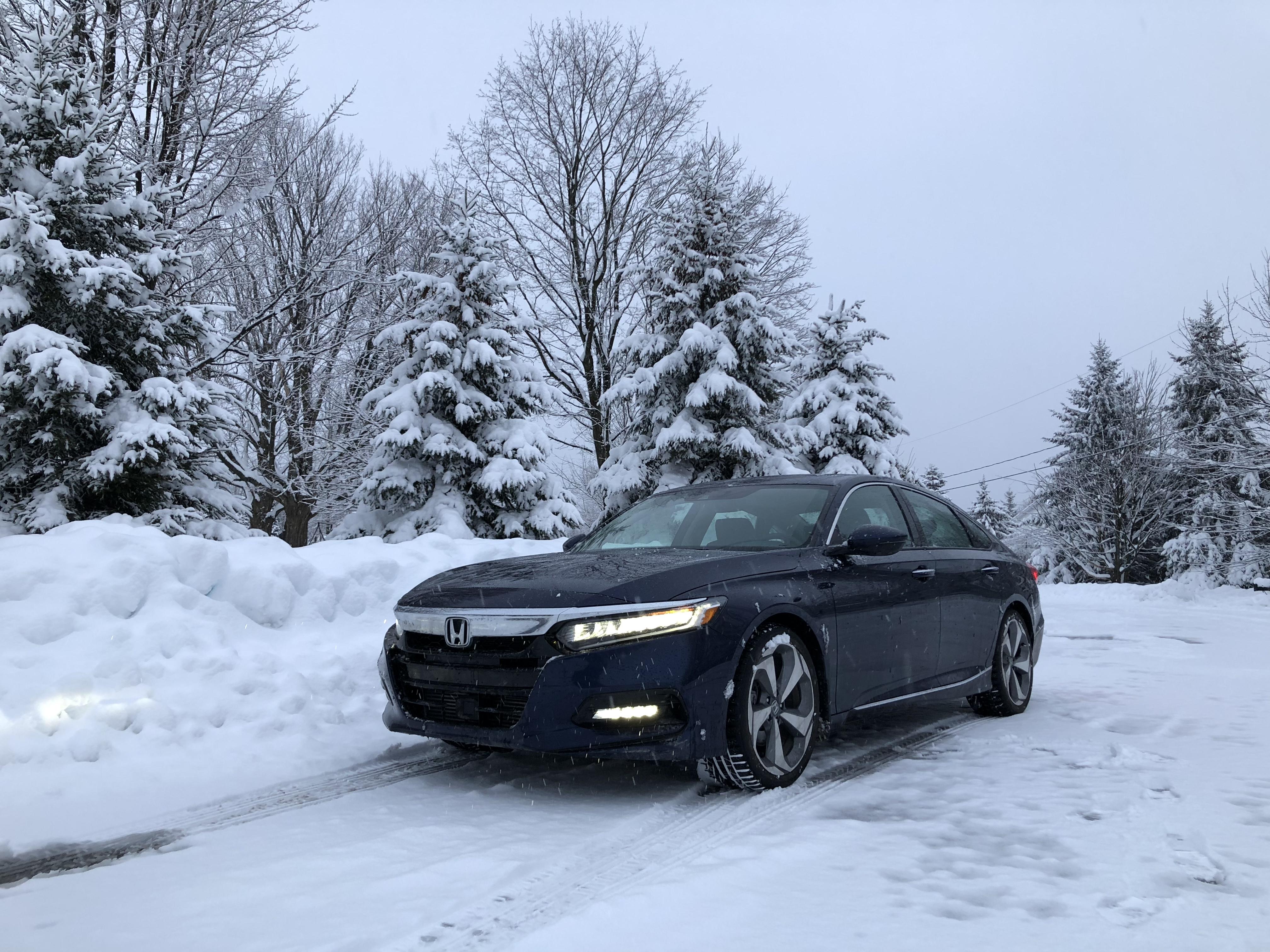 Winter Shot of the 2018 Accord Honda