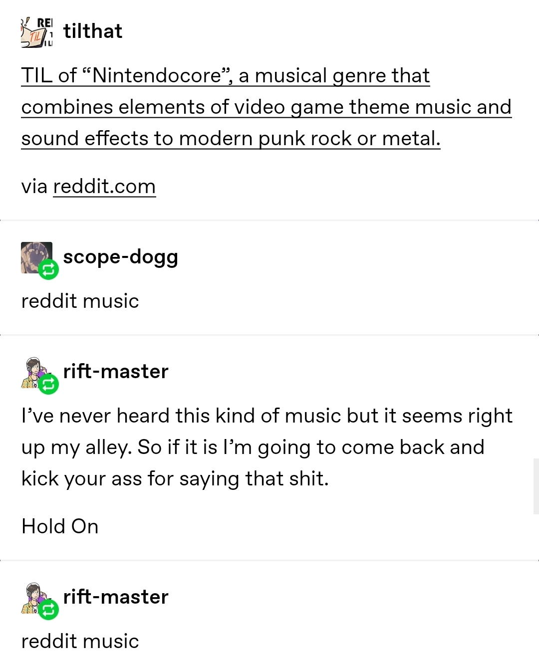 Reddit Music r/tumblr