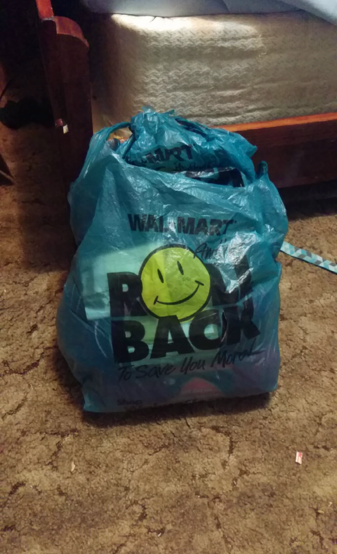 Does anyone else remember when WalMart bags were blue with the