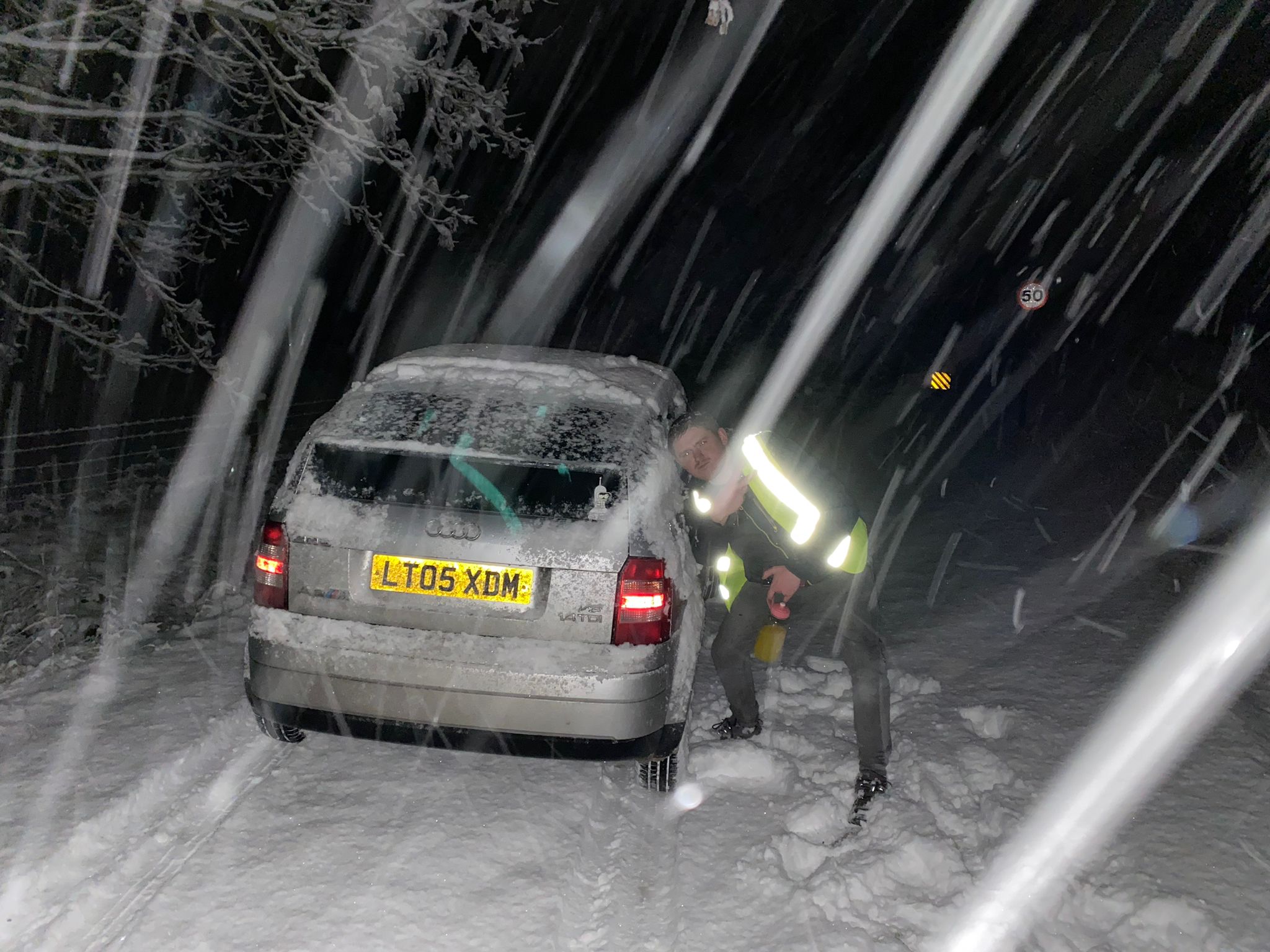 First time getting stuck in snow in 10 years of driving. Not what I