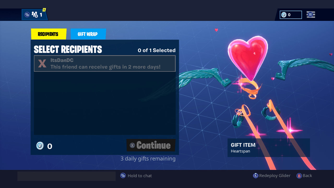 My friend can't gift me the glider because I enabled 2fa today, what's