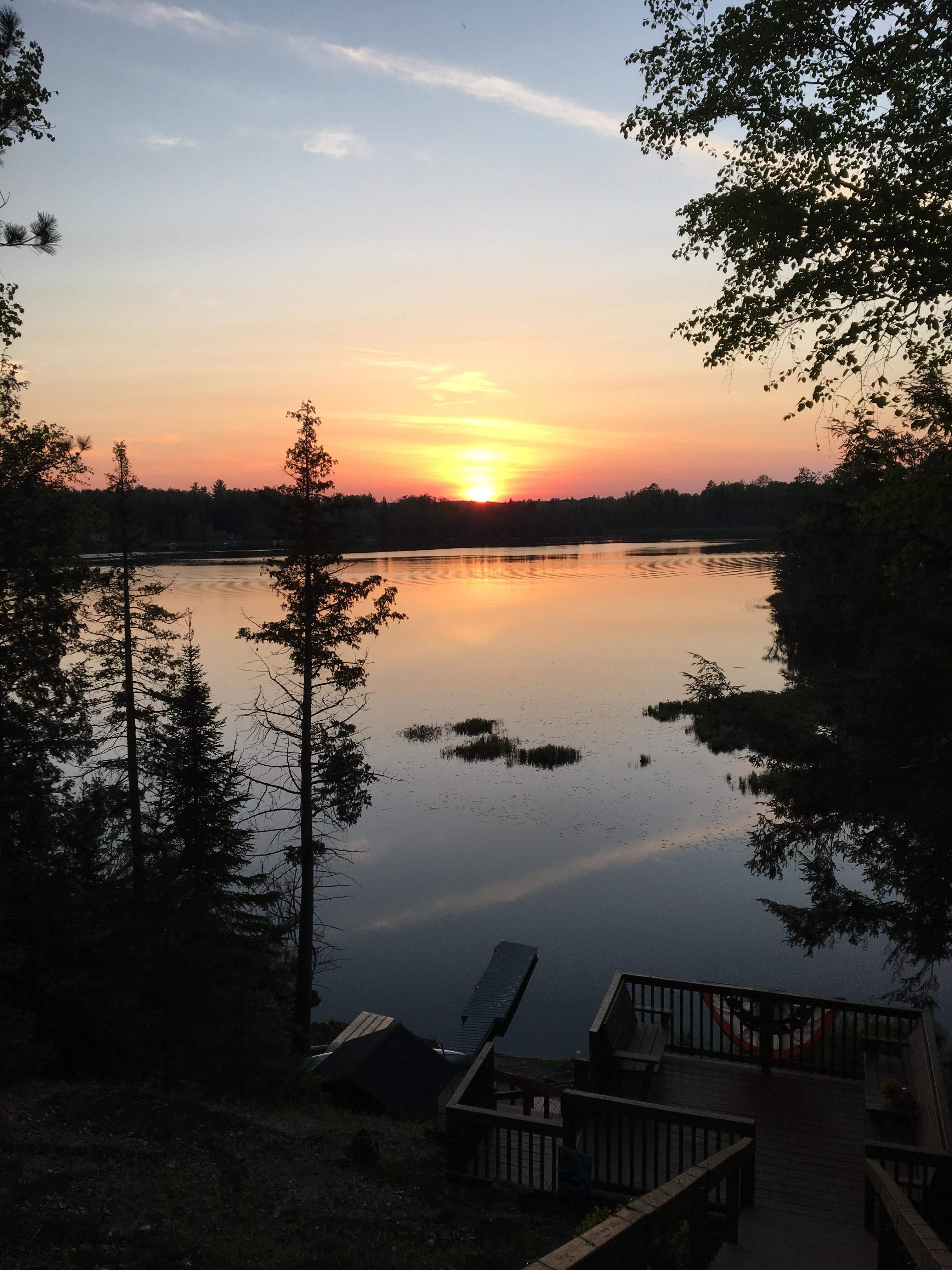 Another Sunset over Barnhart Lake Millersburg, MI r/Michigan