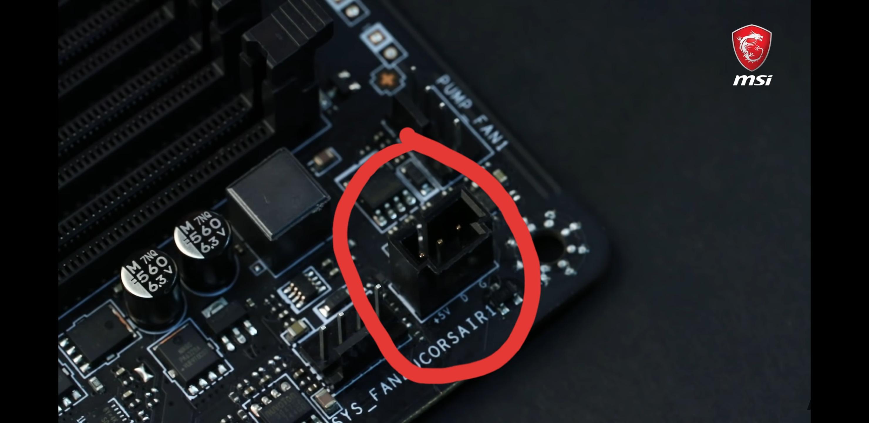 Corsair LL120 setup this is the little port thing that the Node Pro