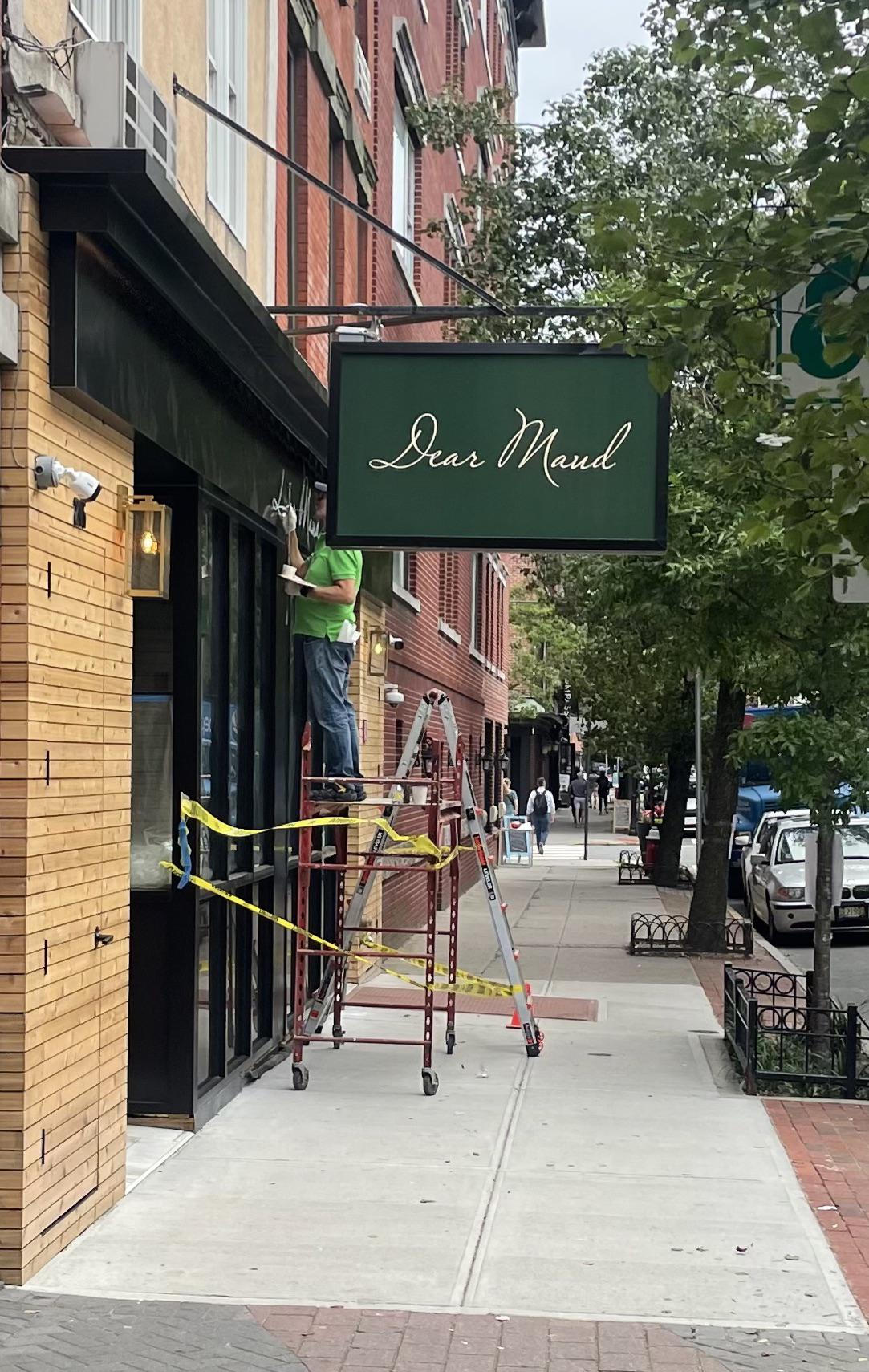 “Dear Maud” sign up on 205 1st Street r/Hoboken