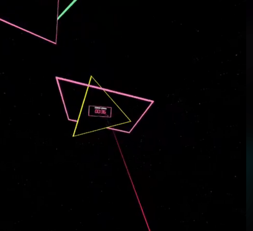 Easter Egg in Synth Riders, turn around to see the current time and