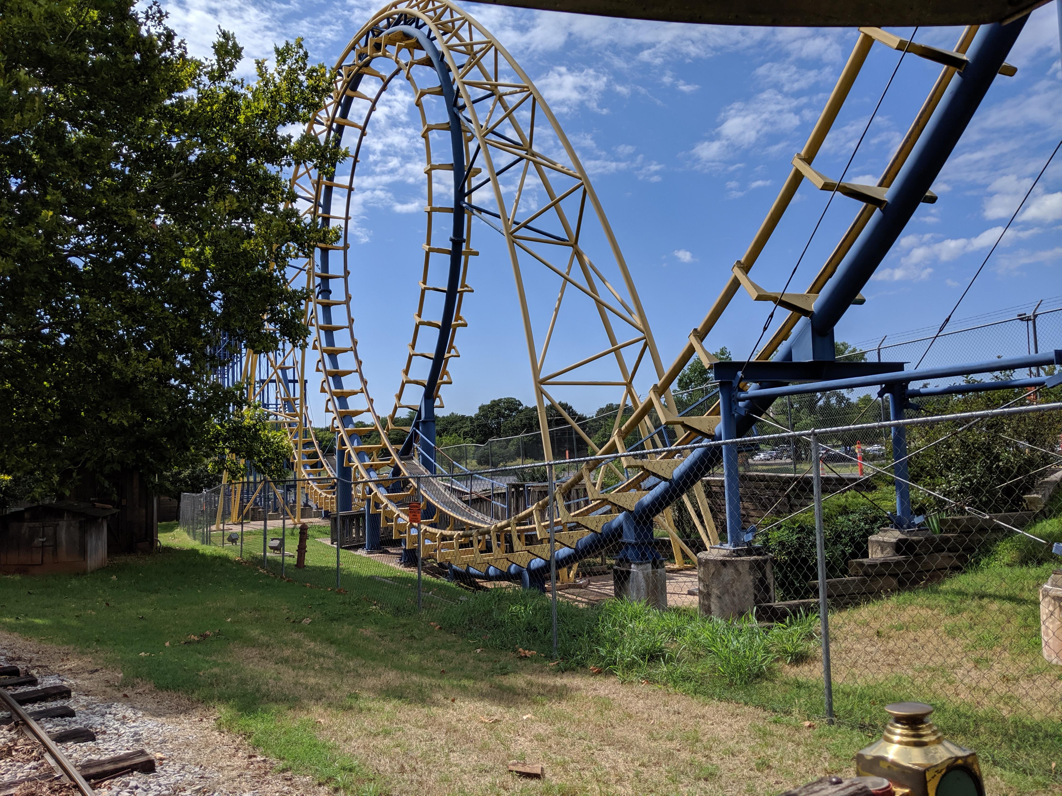 DiamondBack at frontier city. Really good ride. You get really good