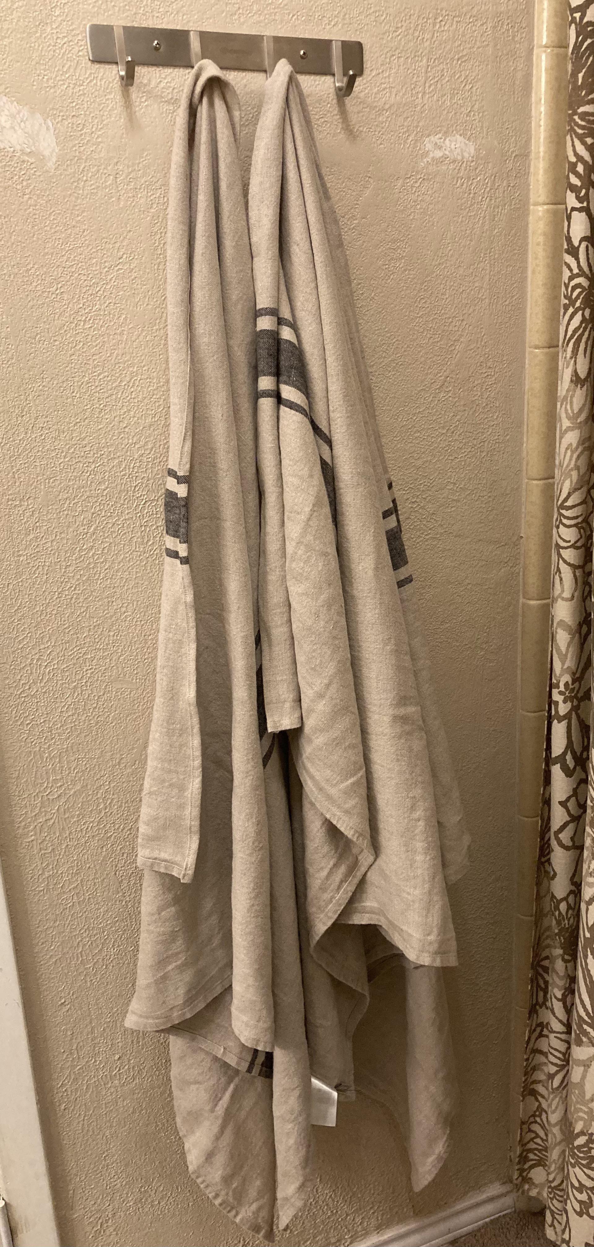 100 linen bath towels from thrifted tablecloth r/Frugal