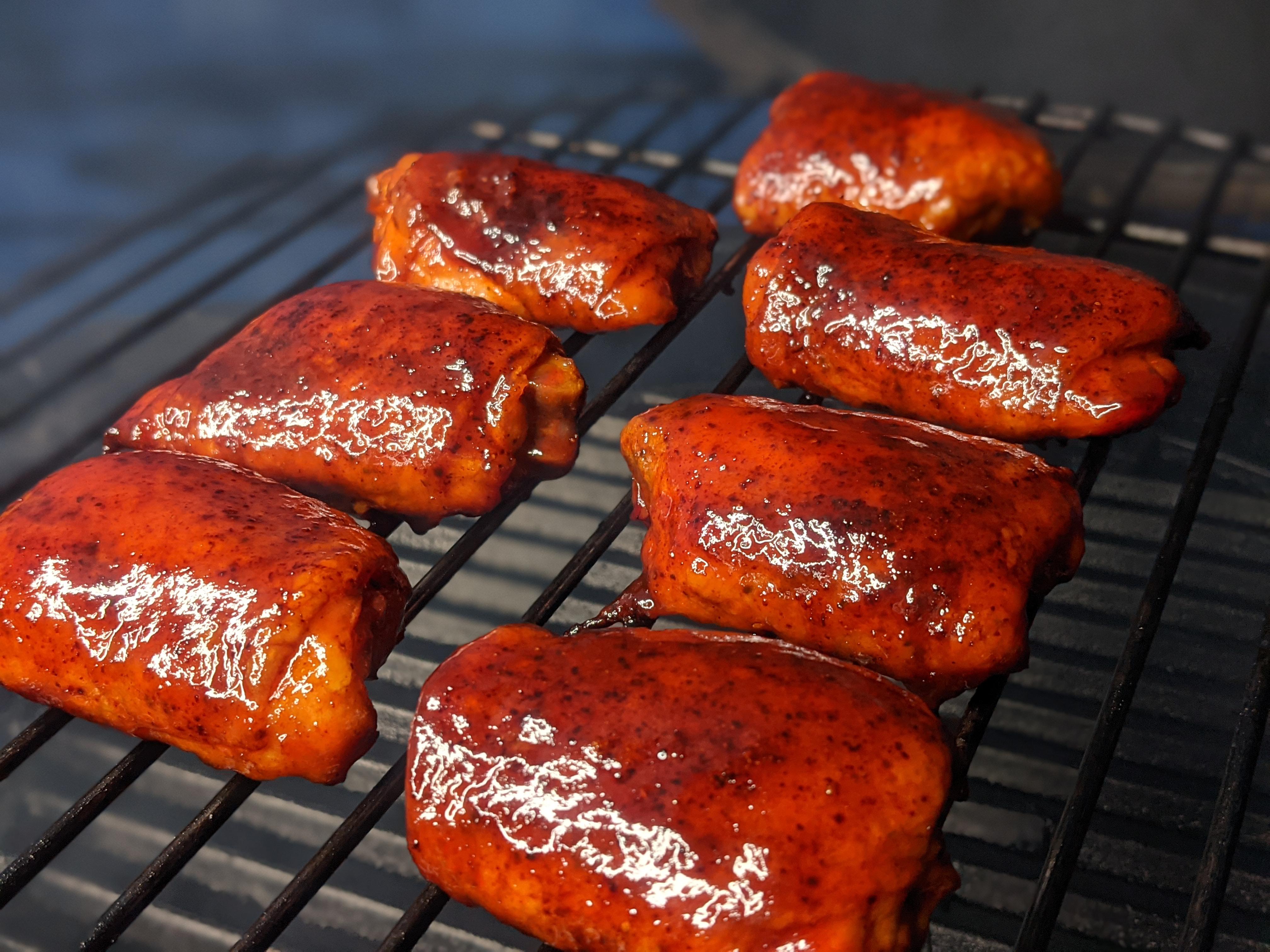 2nd Attempt at Competition Style Chicken Thighs r/BBQ