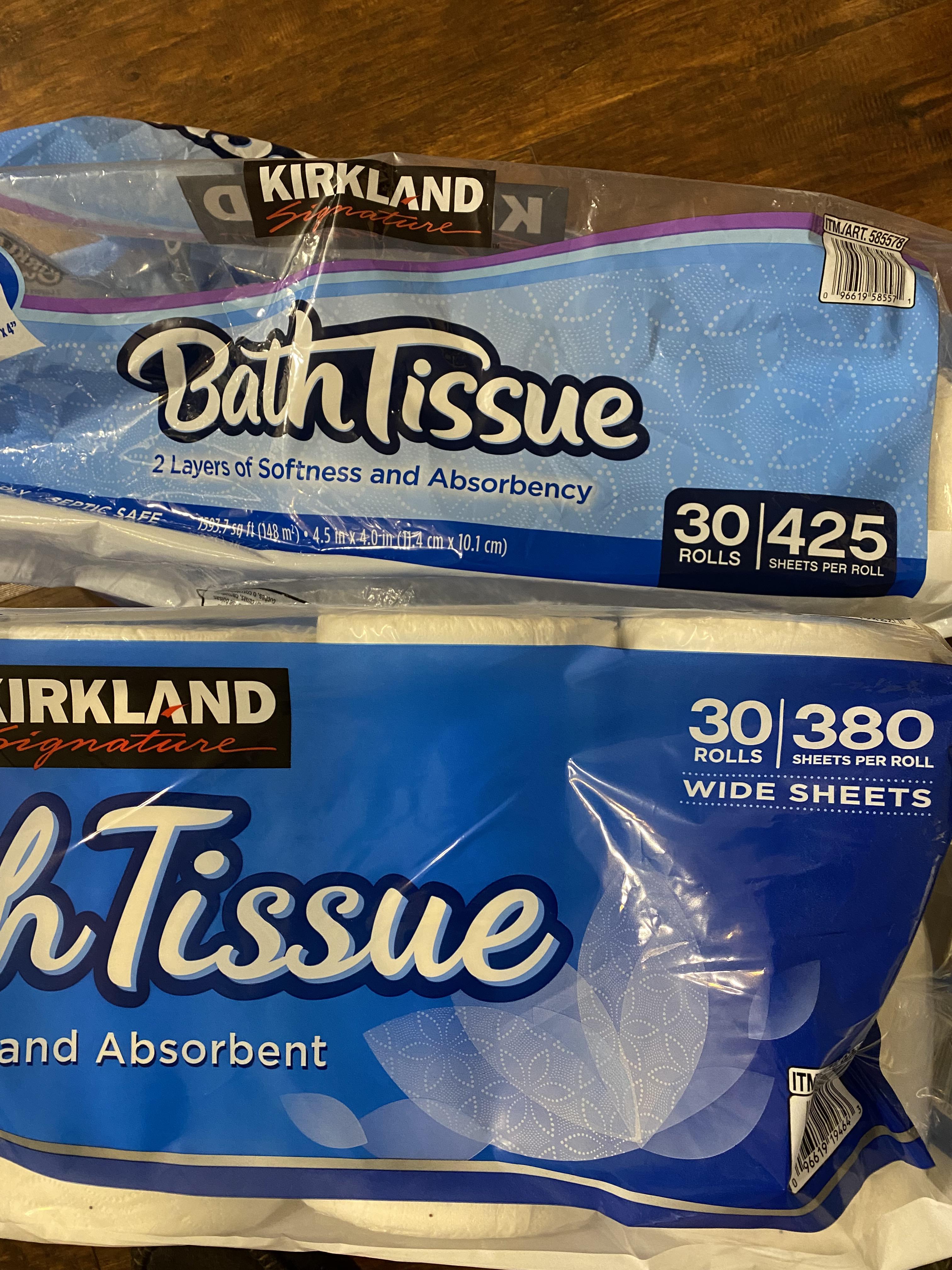 Cut the sheets per roll count r/Costco