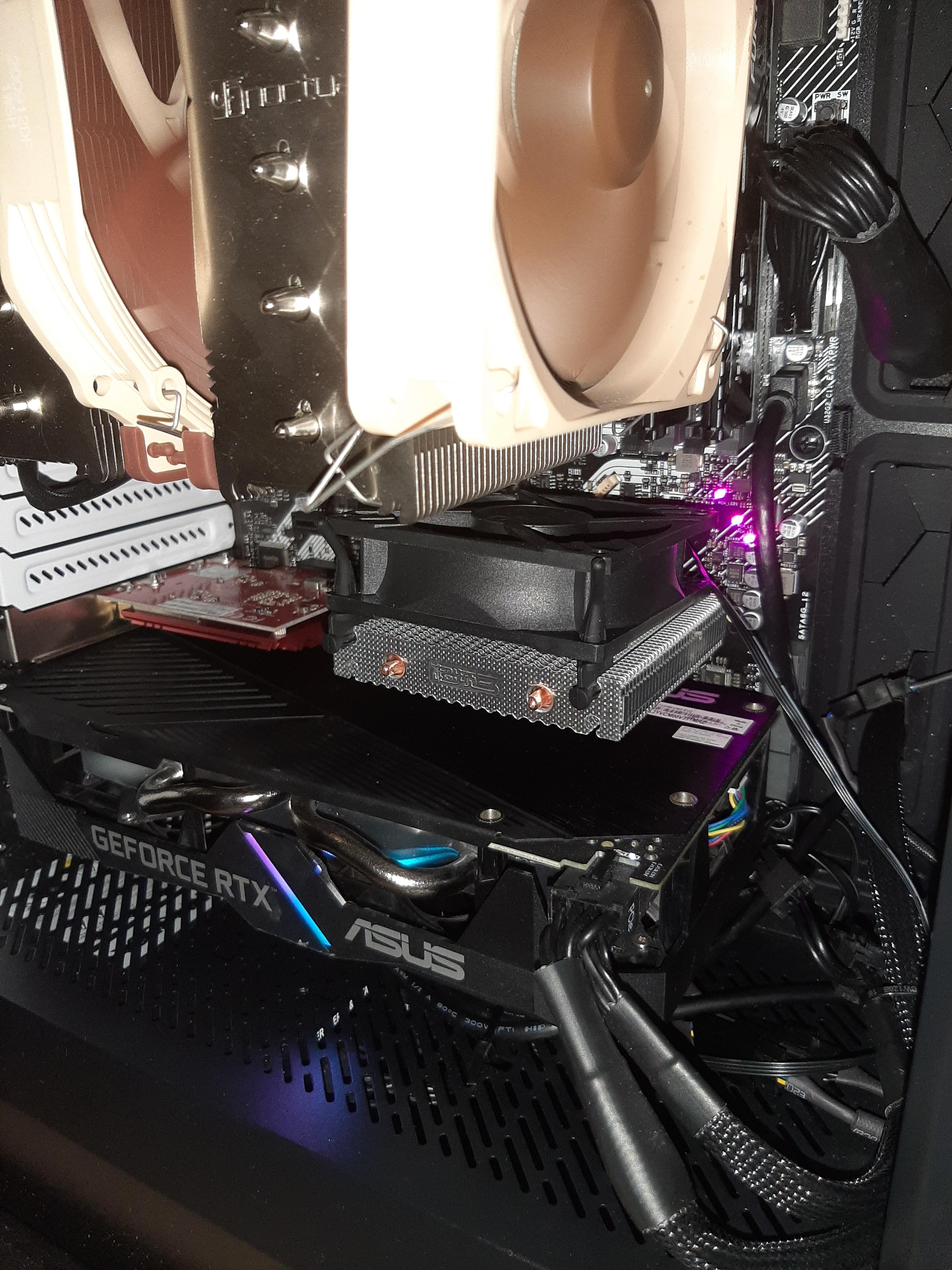 X570 chipset was being annoyingly hot and loud, so i stuck a passive