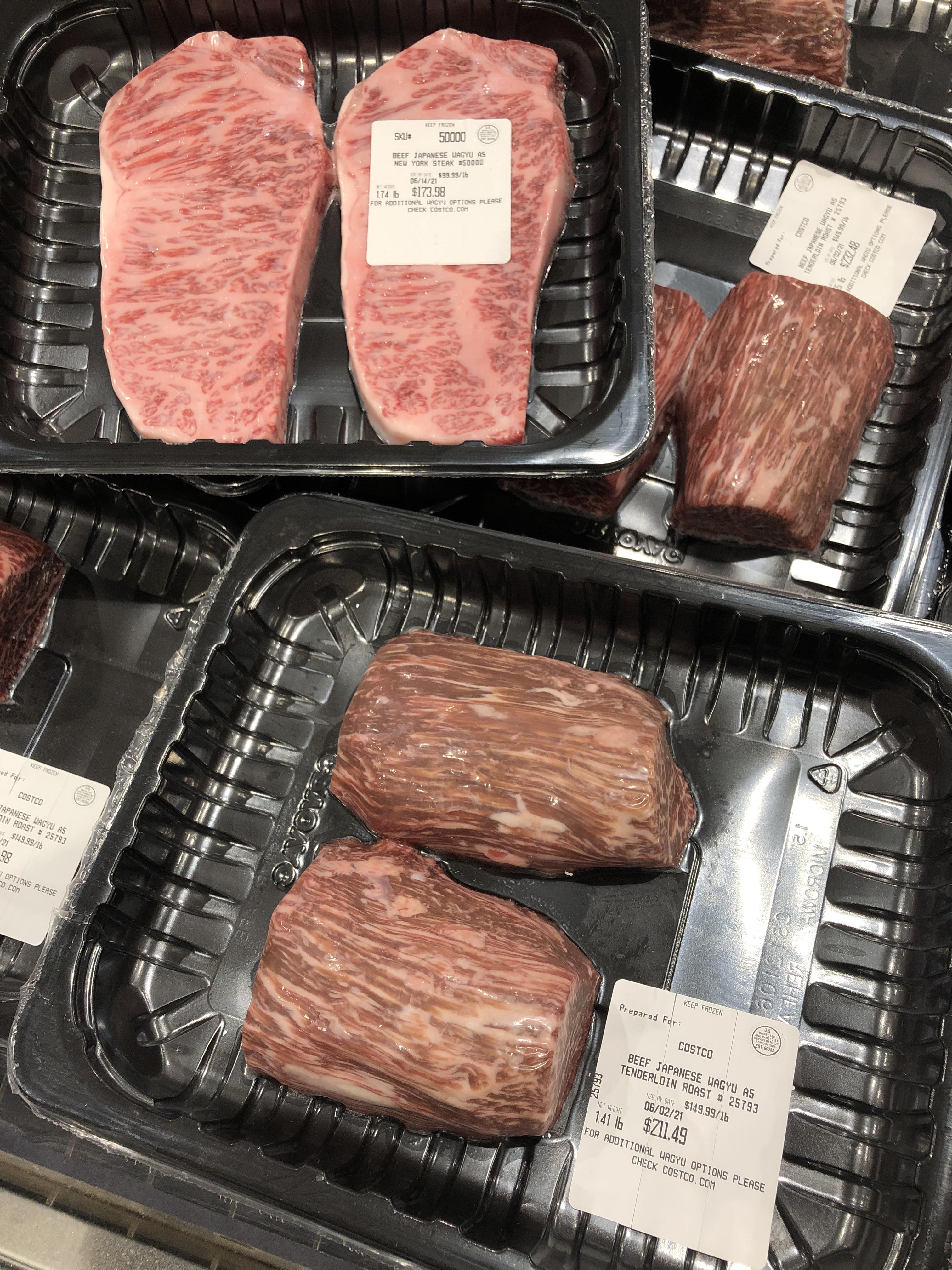 Wagyu A5 Steak and Tenderloin. First time seeing the tenderloin! r/Costco