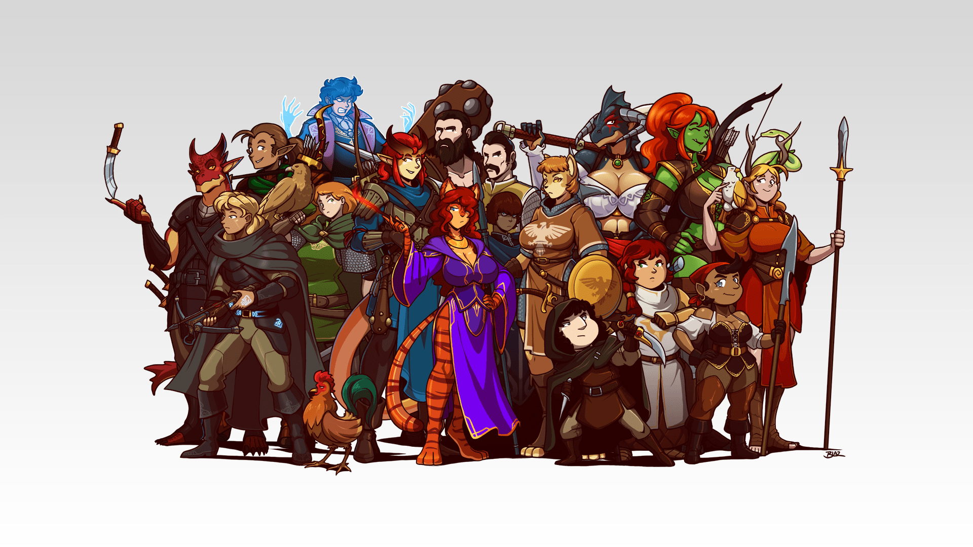 Dungeons and Dragons Character Lineup by Taylor Schmidt r