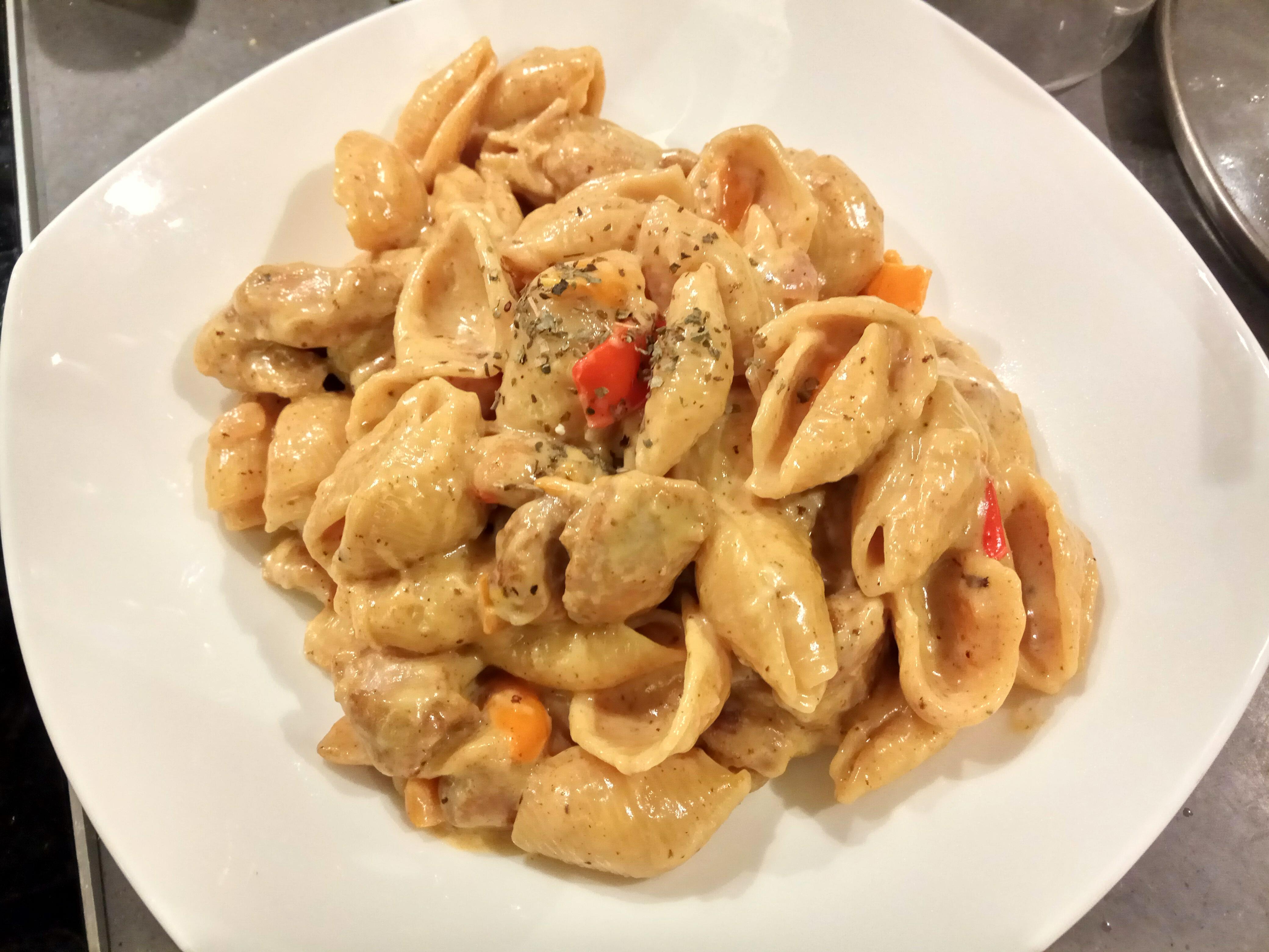 [Homemade] One pot spiced chicken with shell pasta r/food