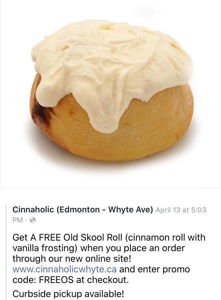 Free vegan cinnamon roll at Cinnaholic r/yegvegan
