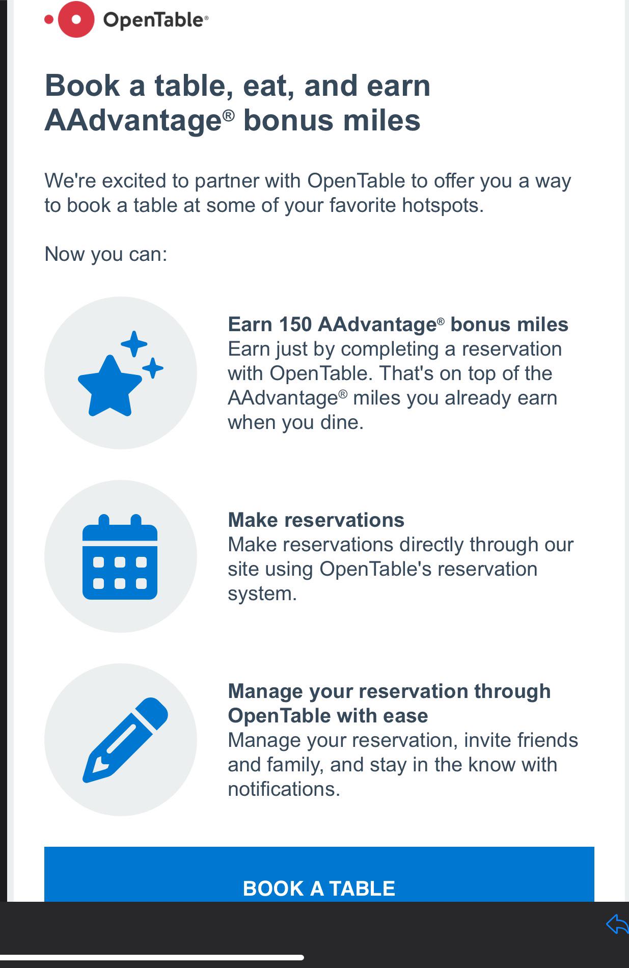 AAdvantage Dining Reservations Added via OpenTable r/americanairlines