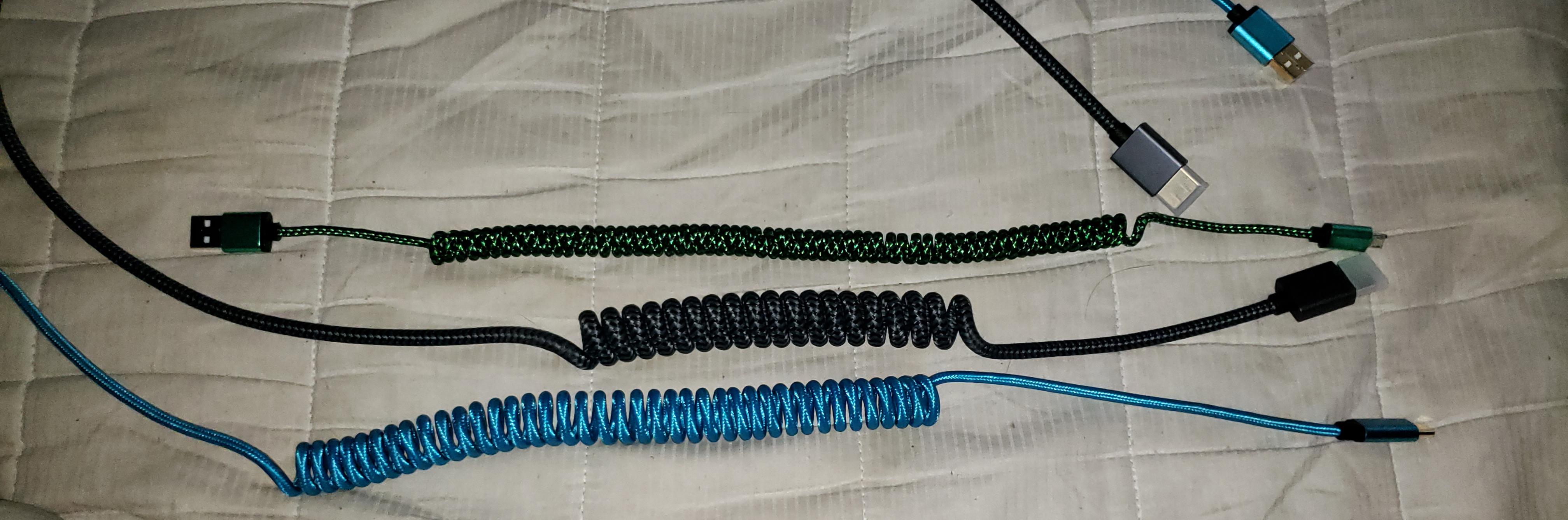 Been messing around with coiling cables. r/MechanicalKeyboards