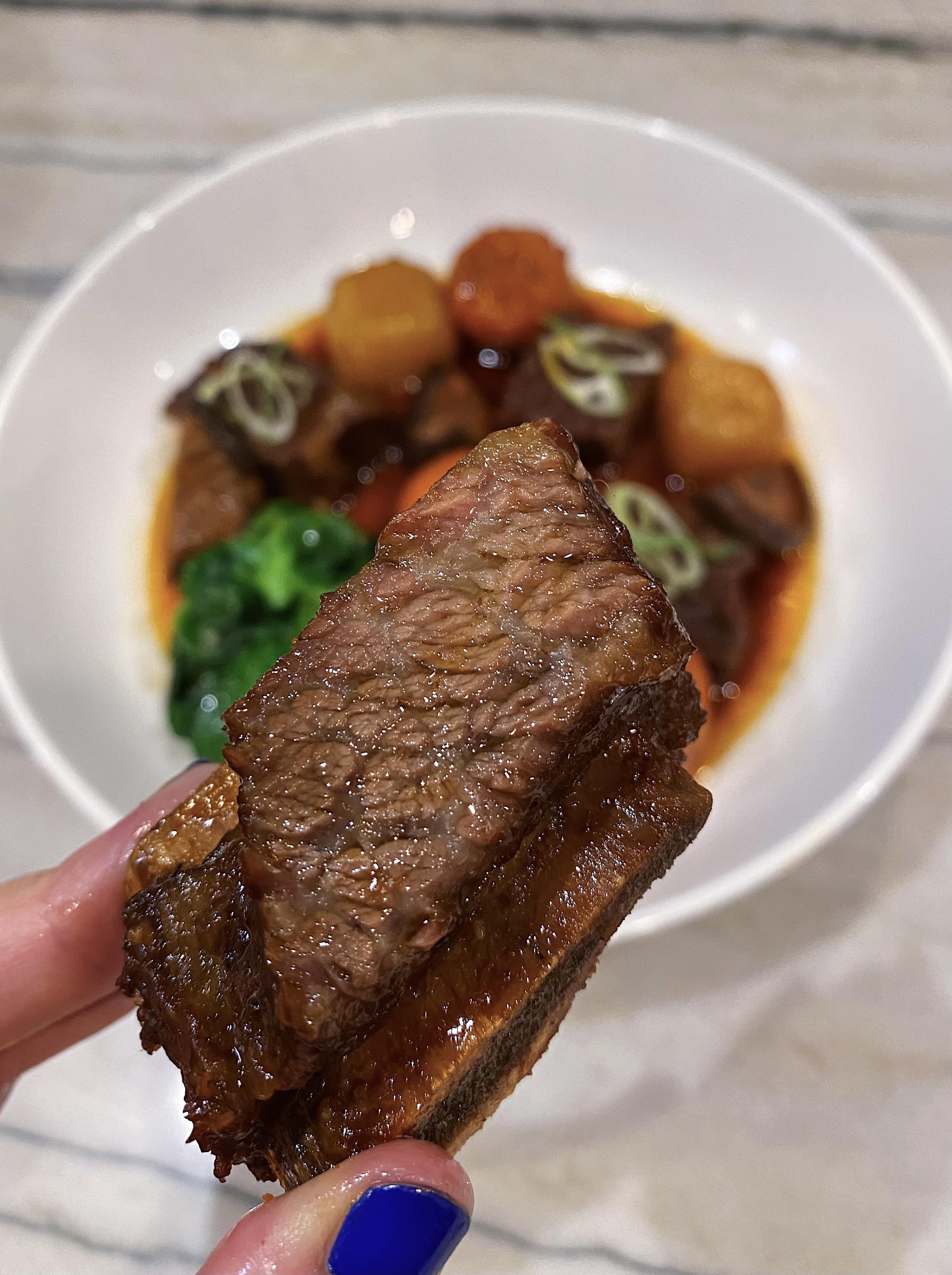 Korean braised short ribs meat