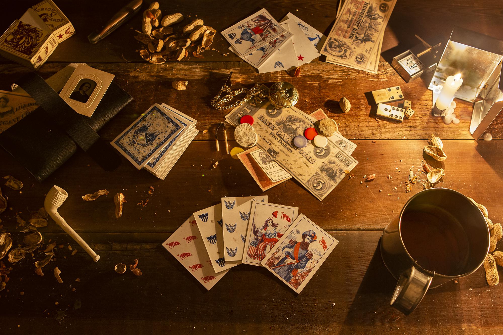 Civil War soldier's poker night, here is the final photo. r/CIVILWAR