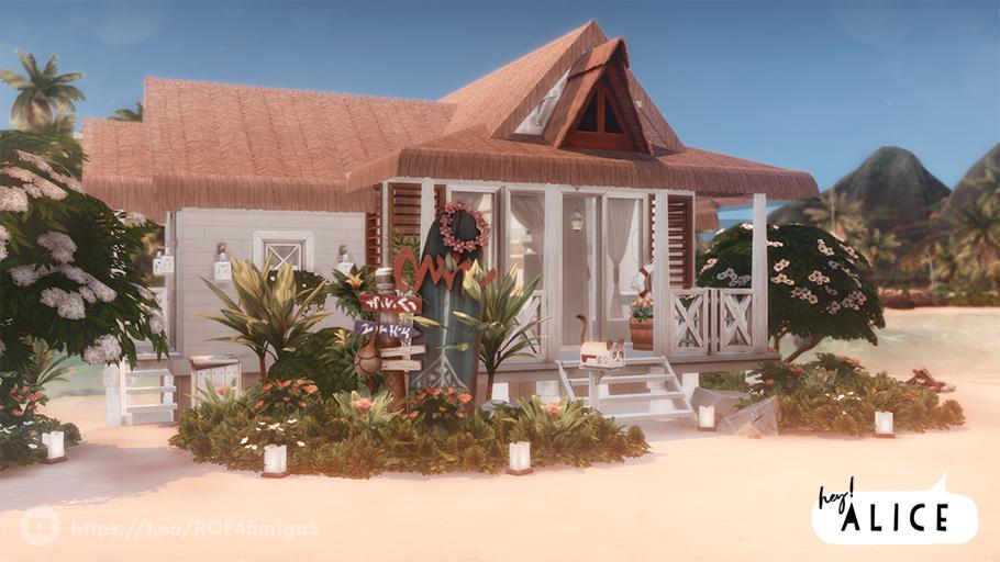 Cozy Sulani Beach House I built a few days ago. 🌴🏖️💙Would have been