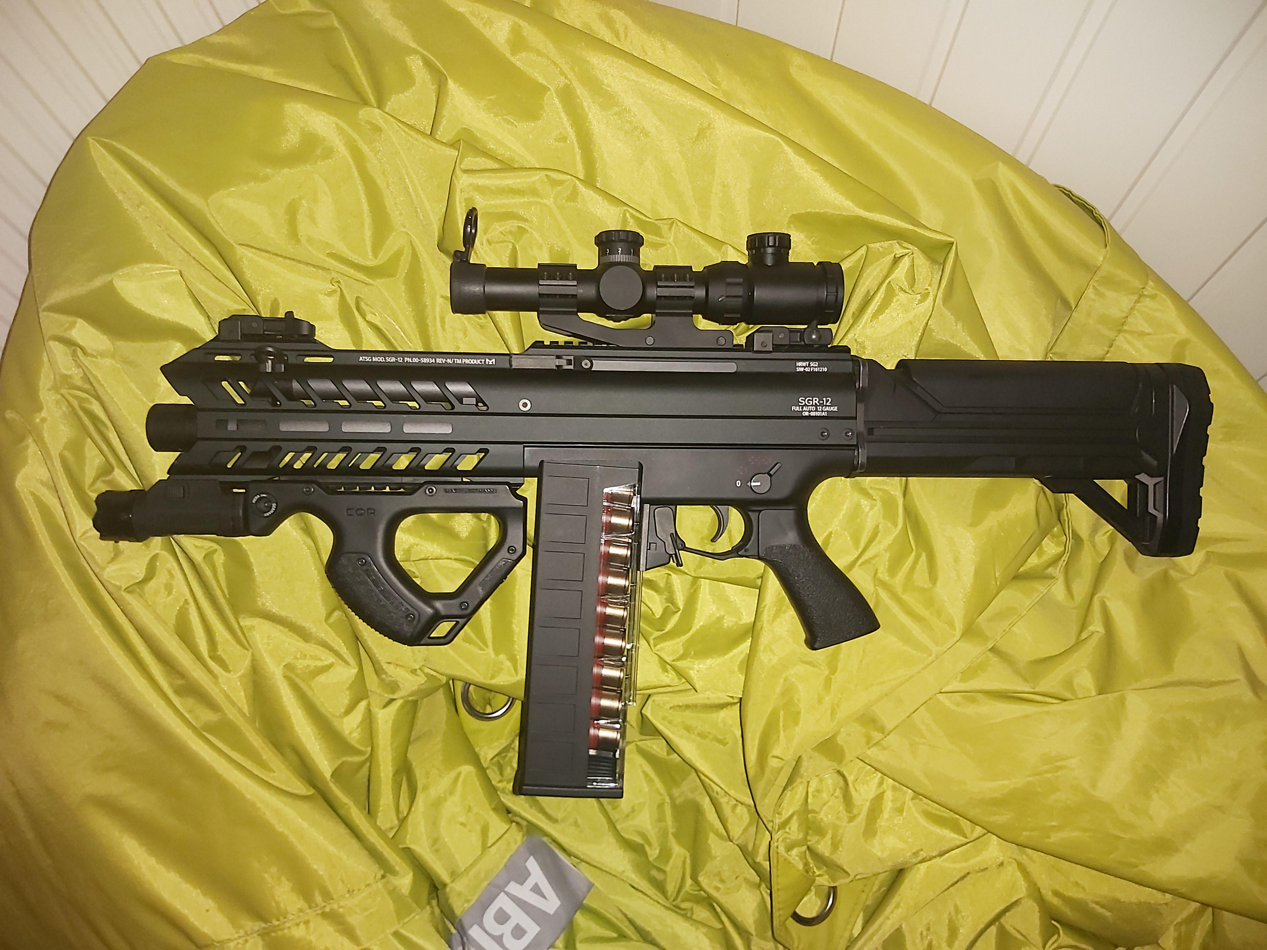 When you try to stabilized your drum mag with a front grip, and end up