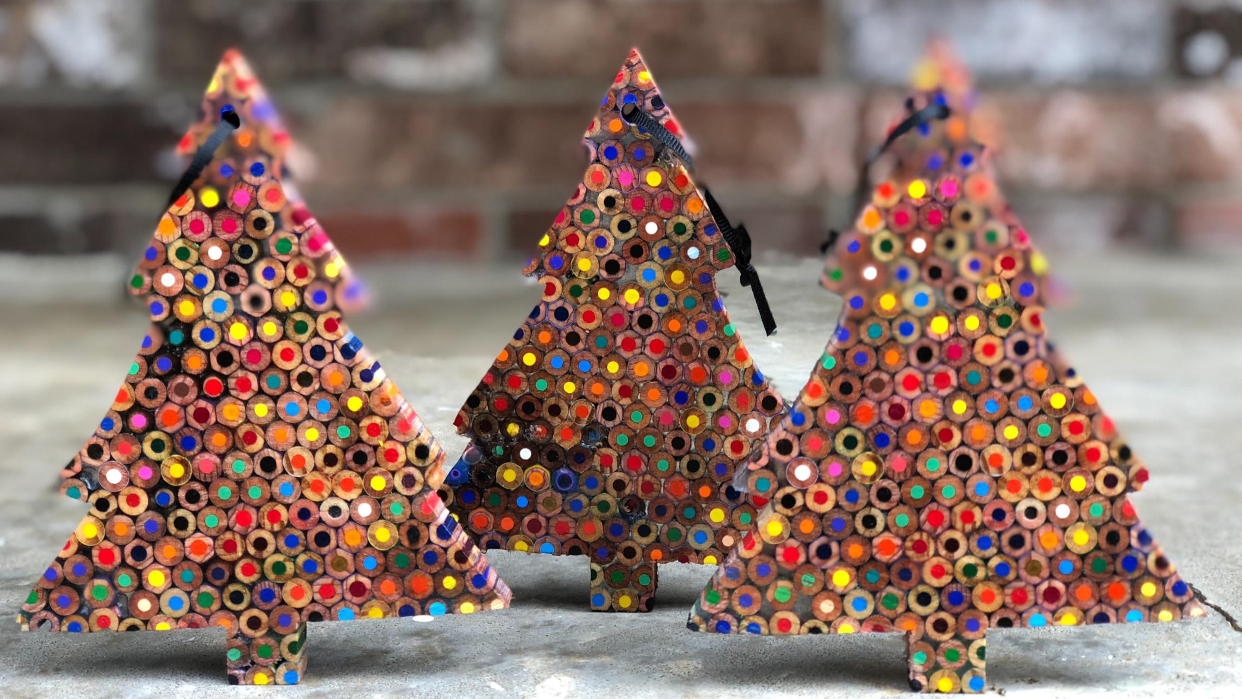 I made some colored Pencil christmas trees. r/pics