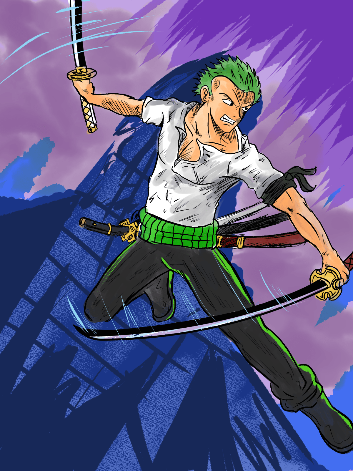 Thriller bark zoro by me (IG Korin_supriam) r/OnePiece