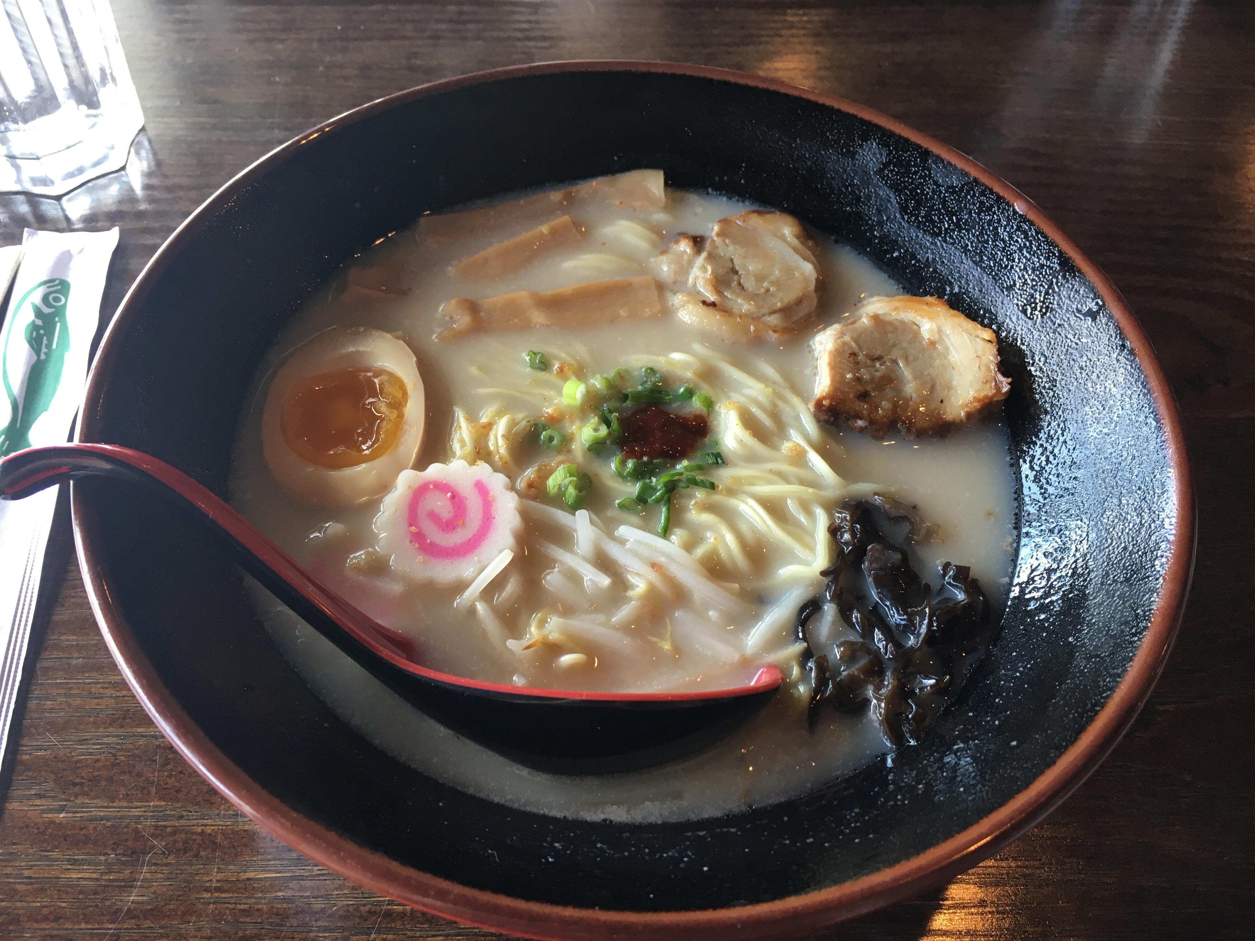 I just ate Spicy Tonkotsu Ramen at Yoshi Sushi & Ramen in Houston, TX