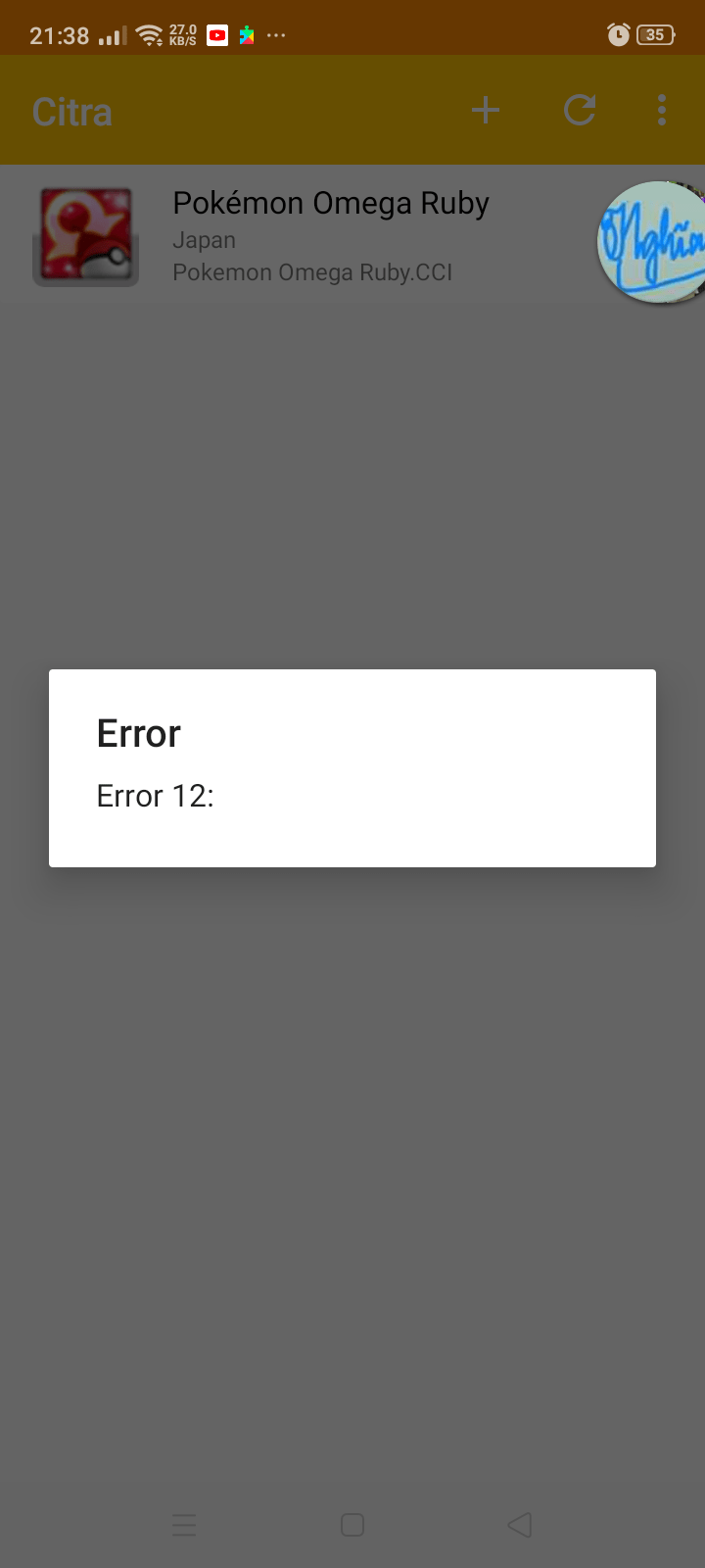 I'm having issues while installing pokemon omega ruby on