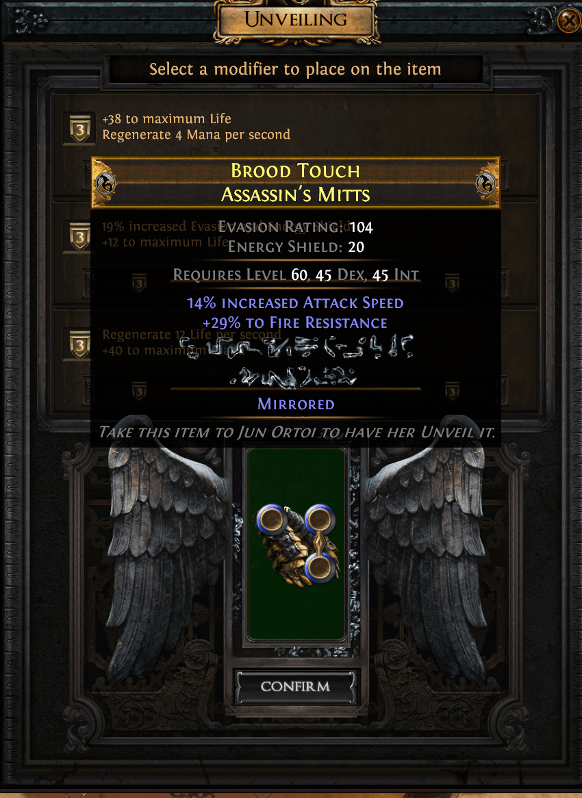 Crafting on a mirrored item r/pathofexile