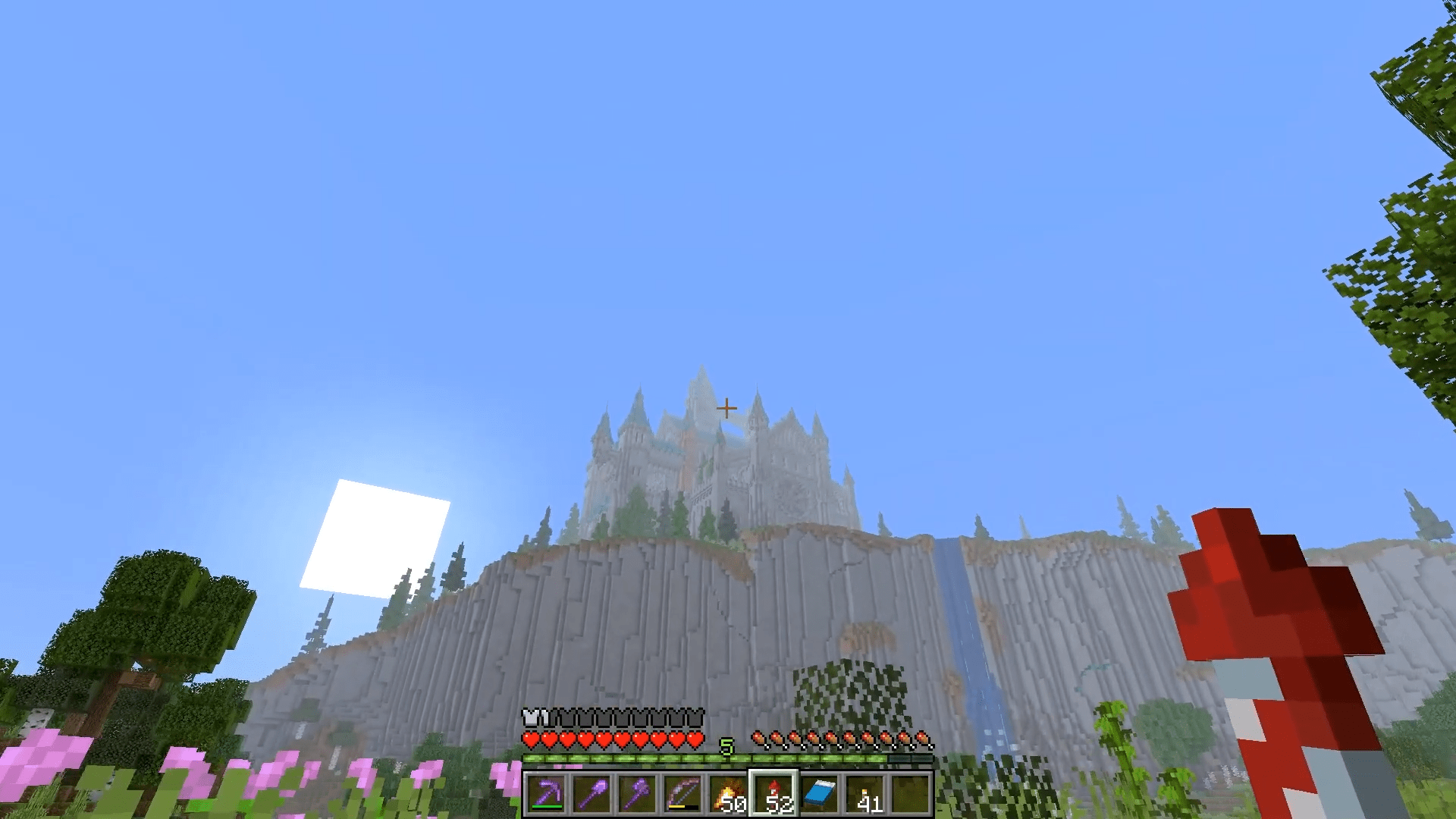 Bdub's castle/mountain is easily the most beautiful build on the server