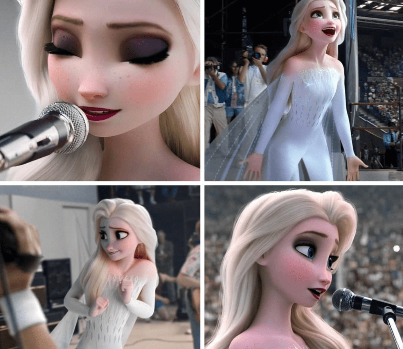 Elsa singing for us! (Source in the comments) : r/Frozen