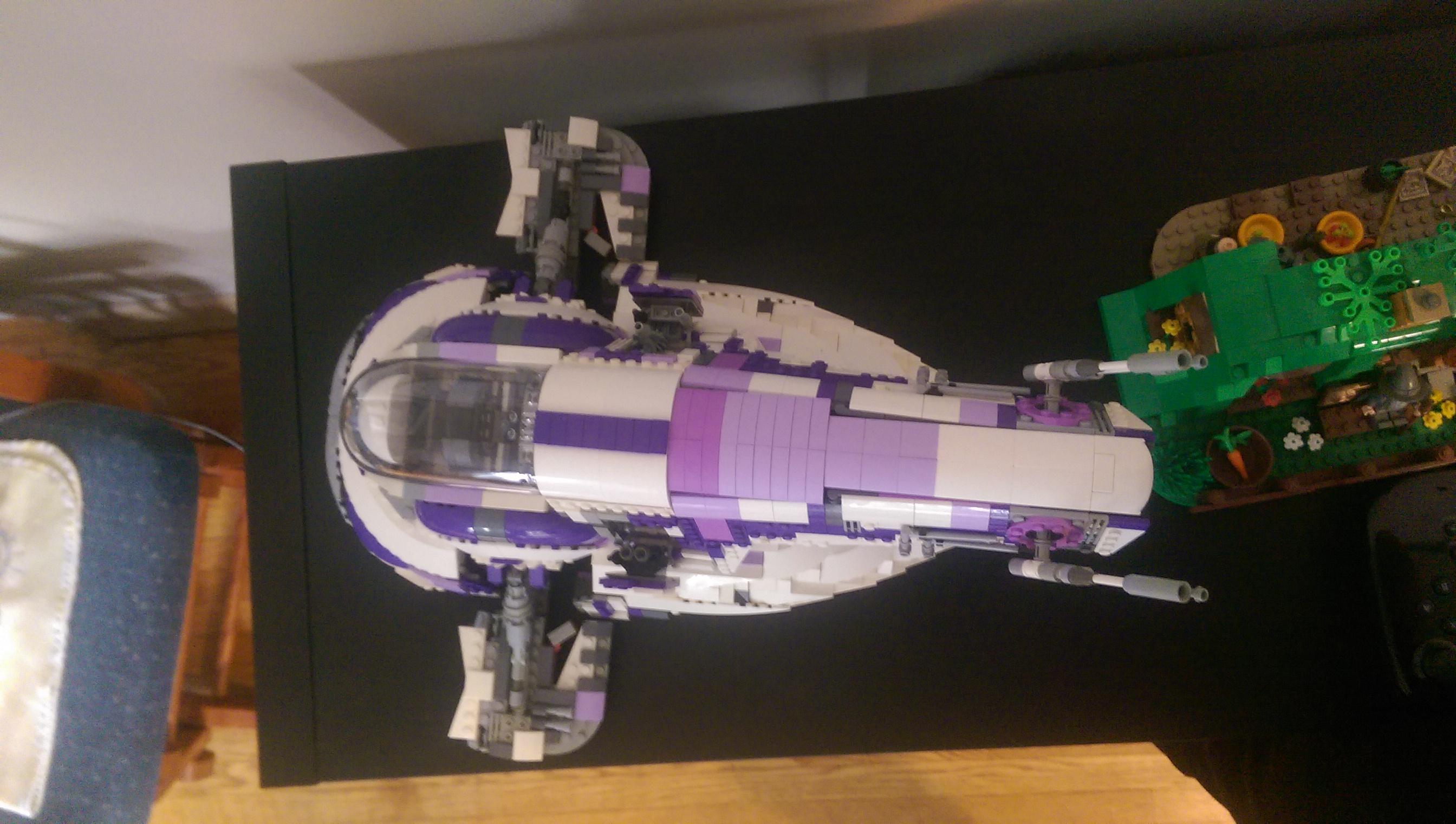 Purple/White custom UCS Slave 1 lego