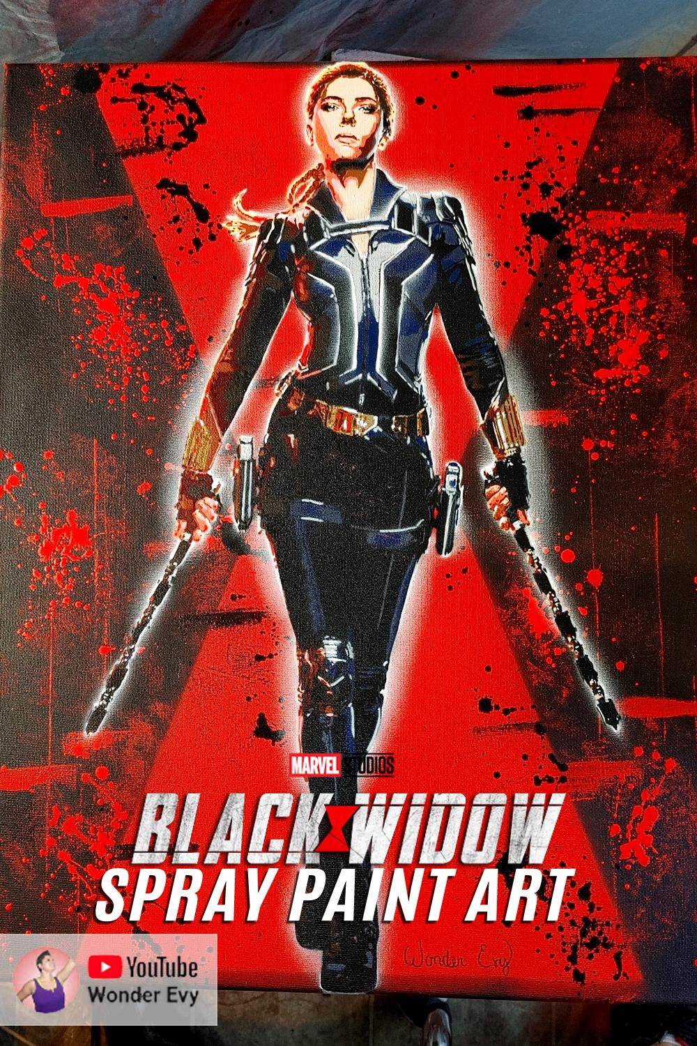 Black Widow stencil spray paint art by Wonder Evy r/marvelstudios