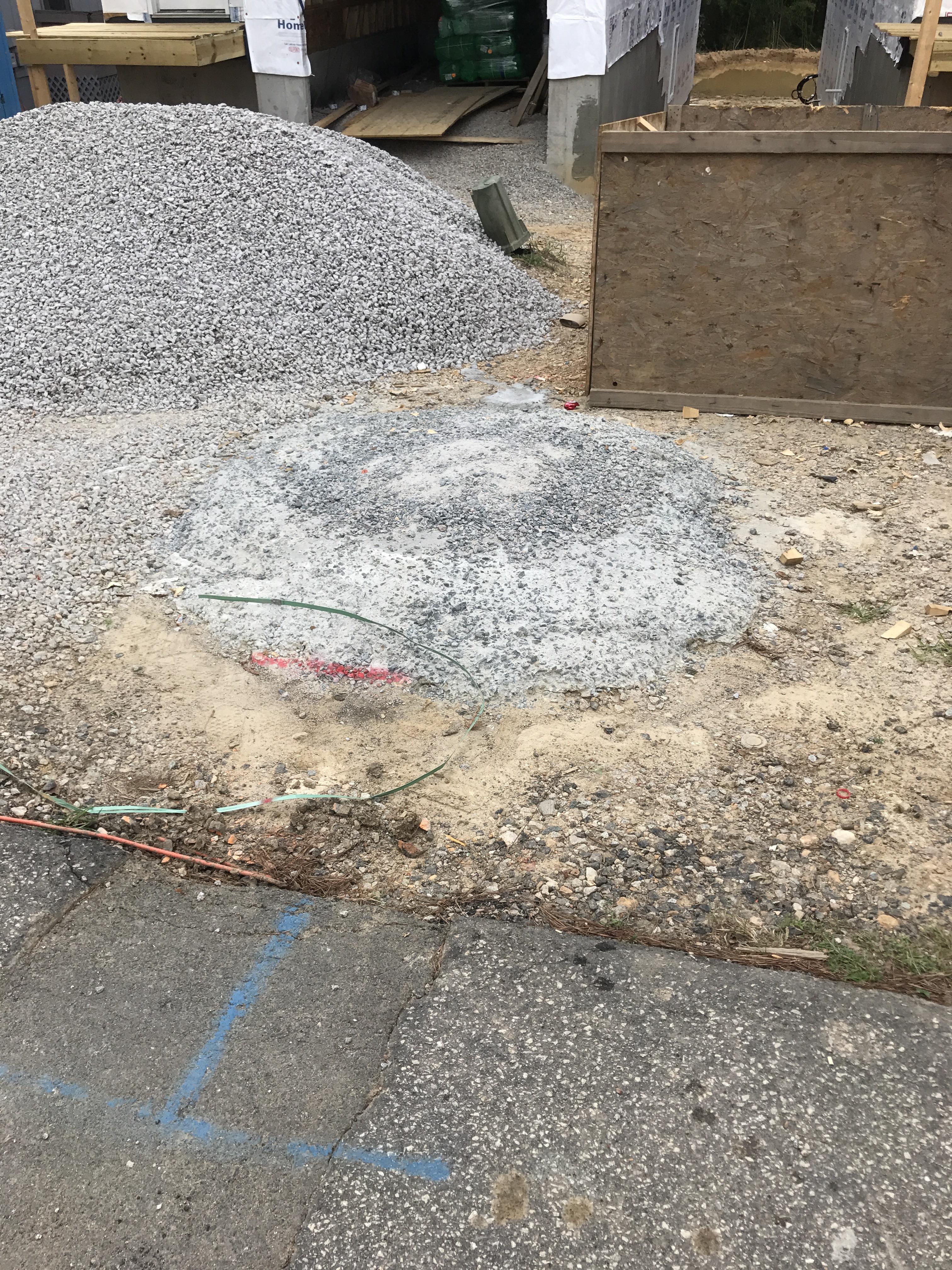 We have a dedicated concrete wash out area and this shit still happens