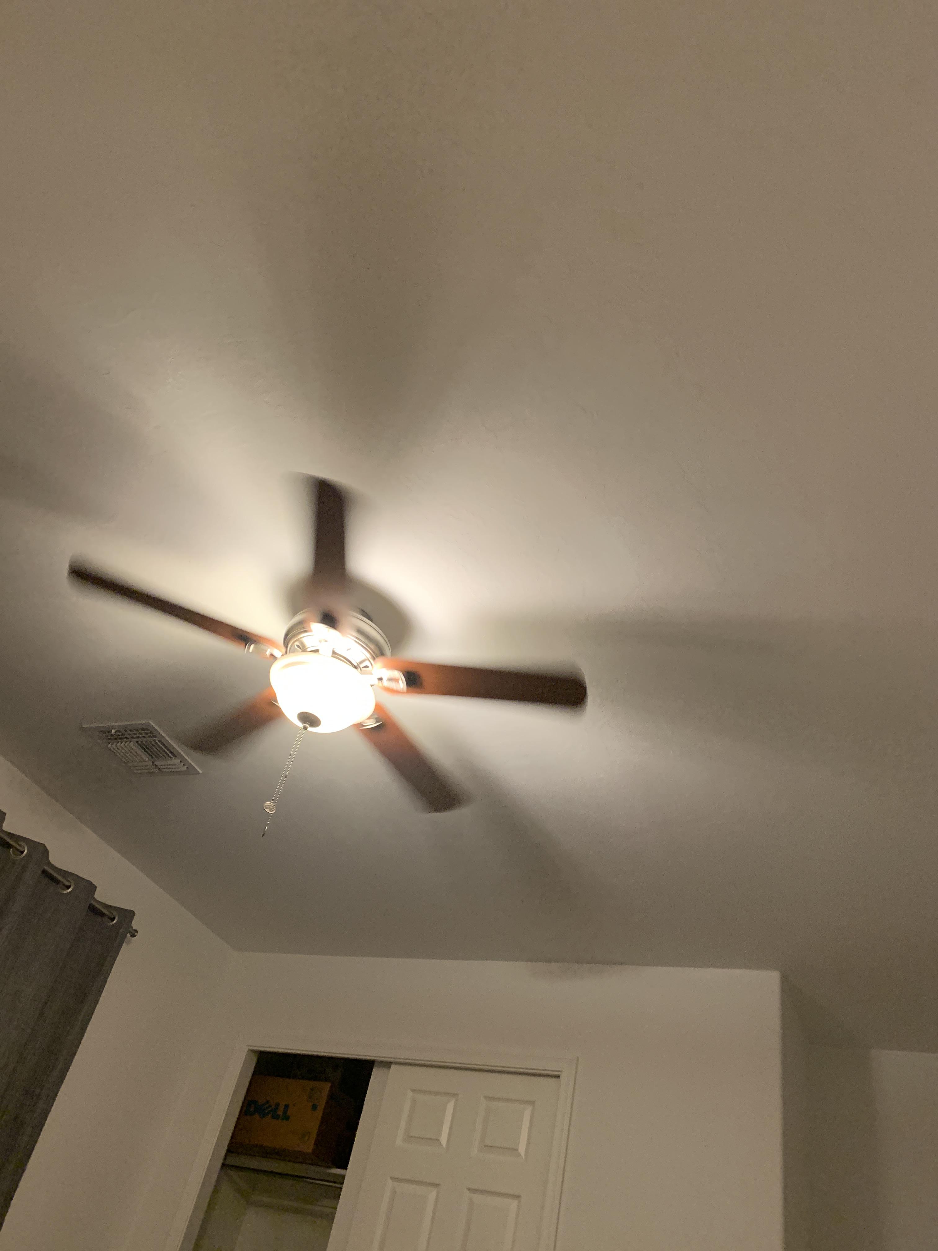 my ceiling fan light is on because theres a lightbulb in it r