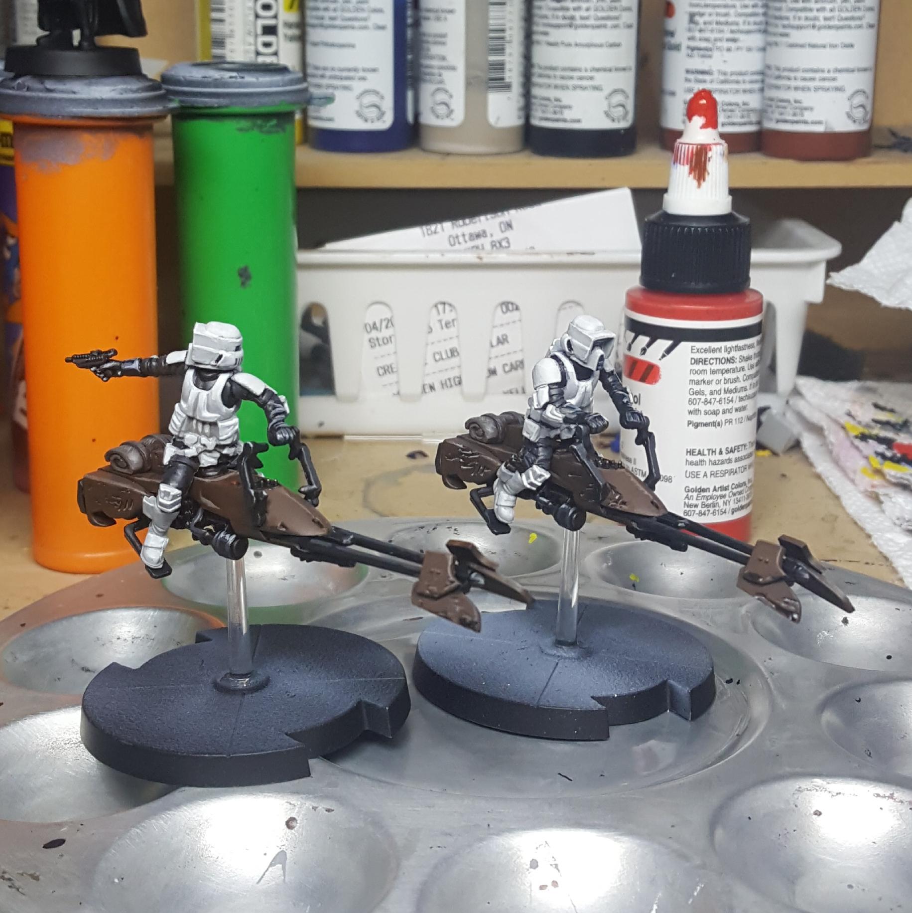Star Wars Legion Speeder Bikes are fun to paint. r/SWlegion