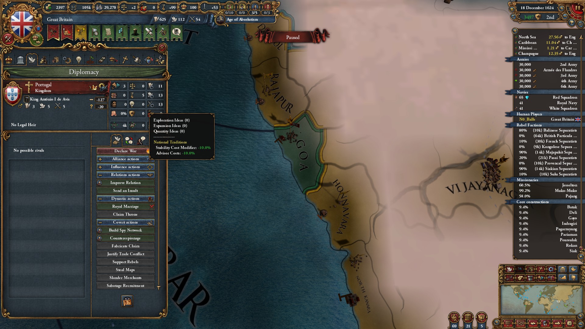 Portugal with Generic Ideas r/eu4