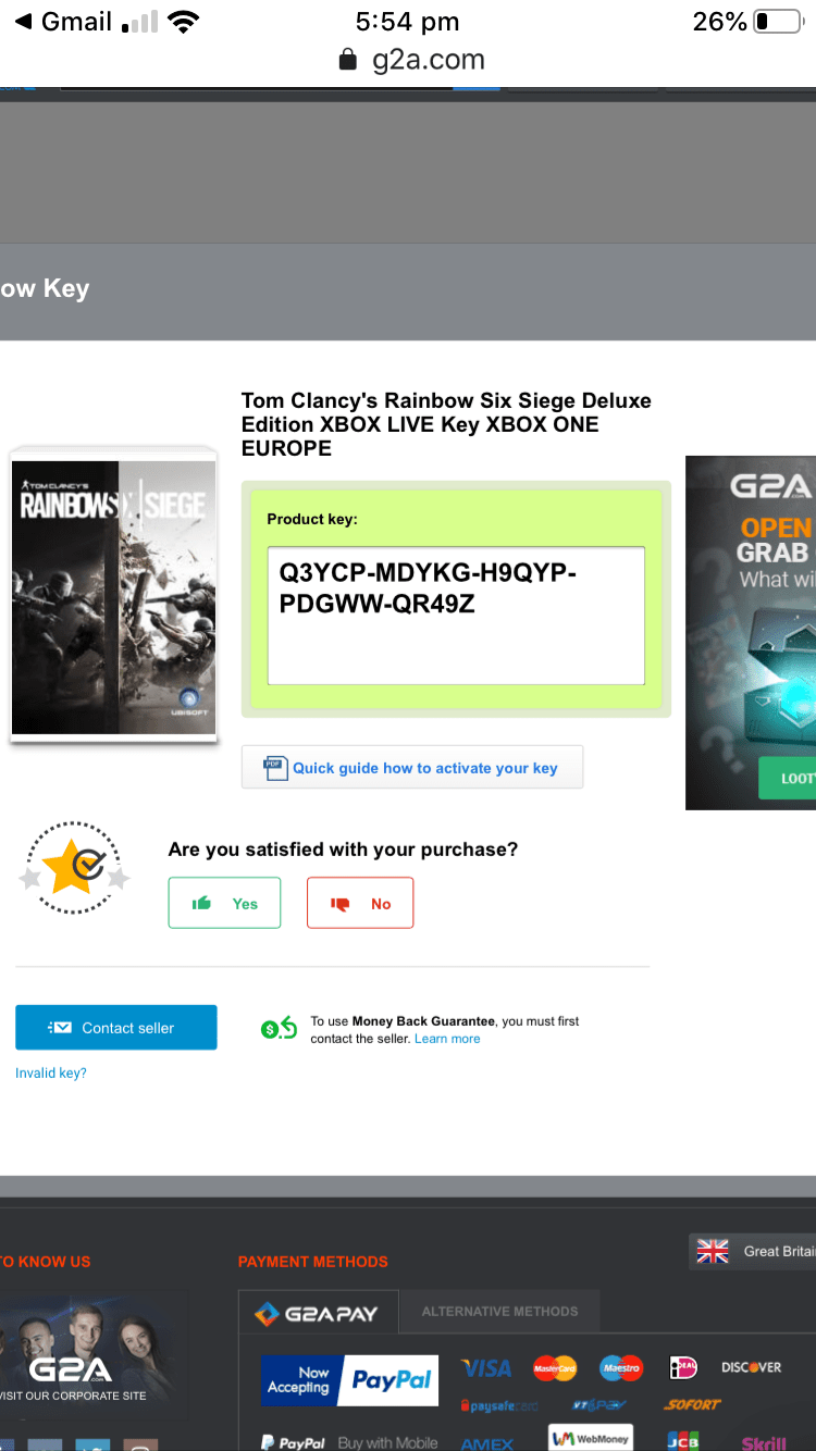 Free rainbow six siege code for Xbox r/Rainbow6