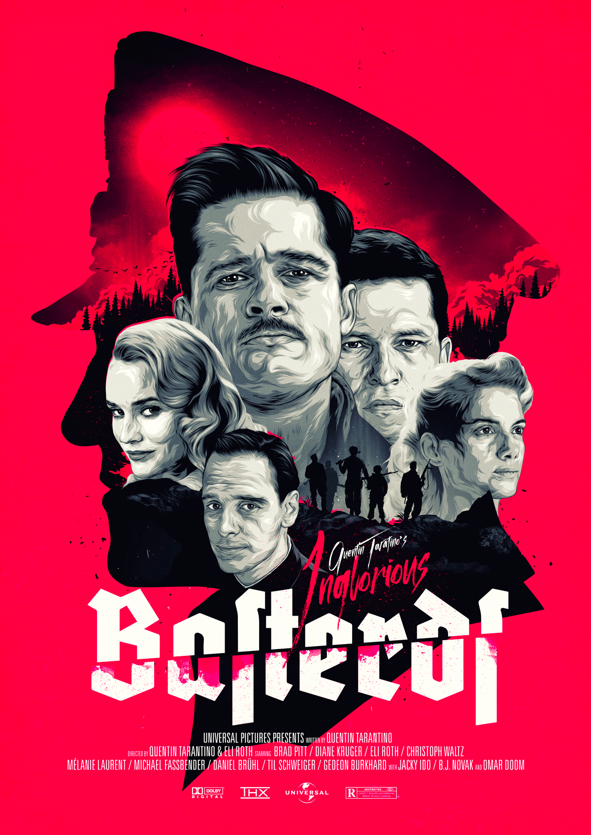 Inglourious Basterds (2009) [1200 x 1697] r/MoviePosterPorn