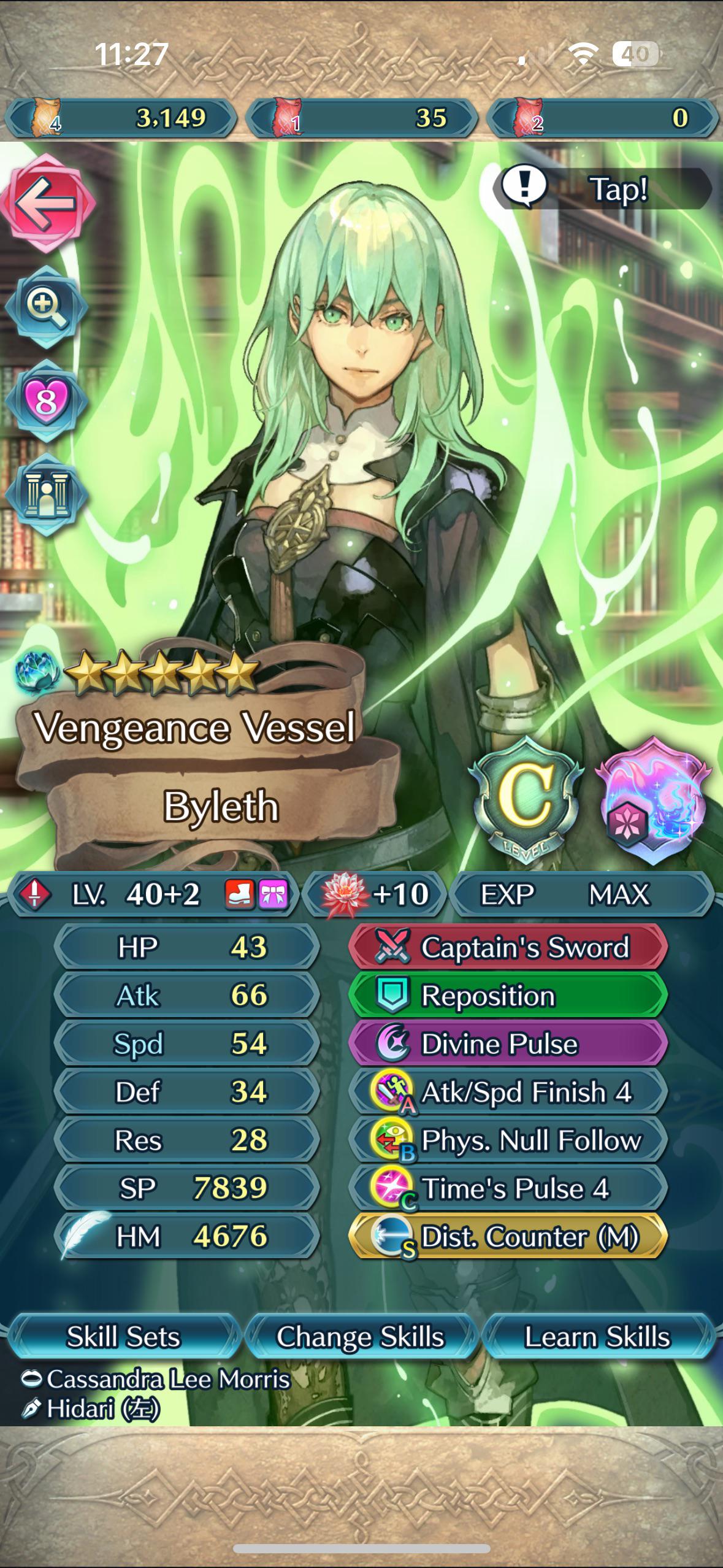 decided to build my fallen byleth to be more suitable for feh’s current