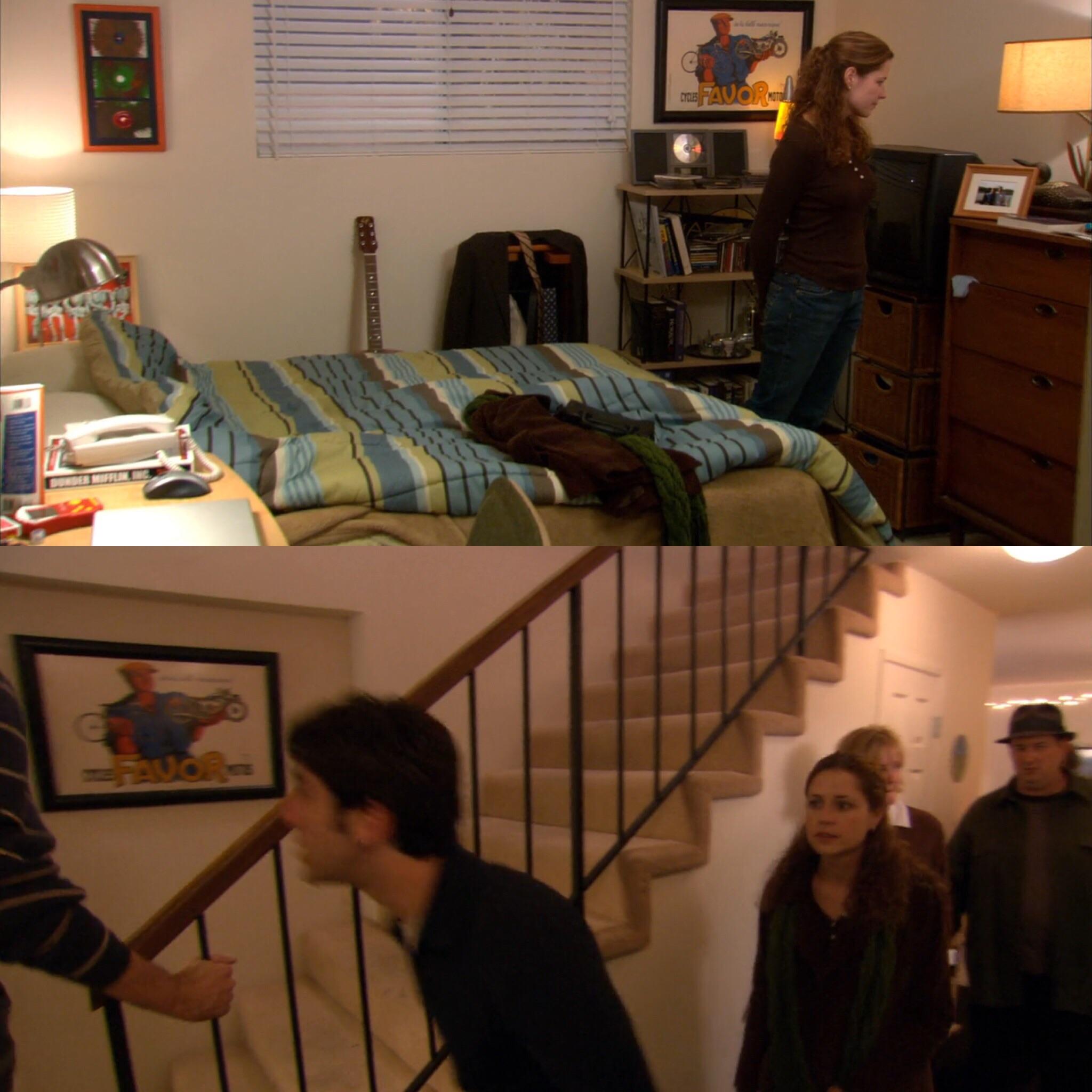 In the episode where there's a party at Jim's house, Jim has the same