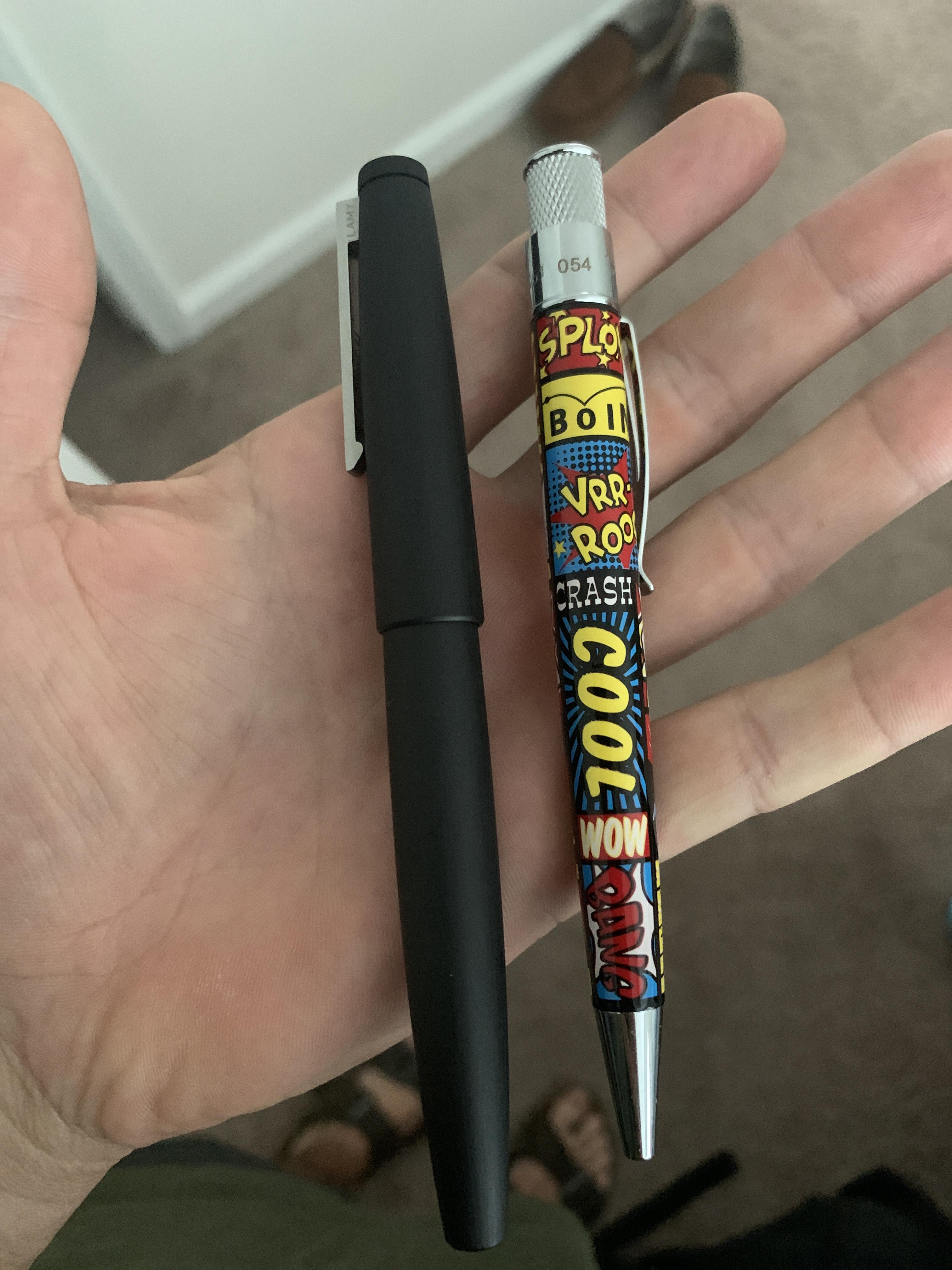 Only pen experience are the Lamy 2000 and Retro51’s. I’ve noticed both