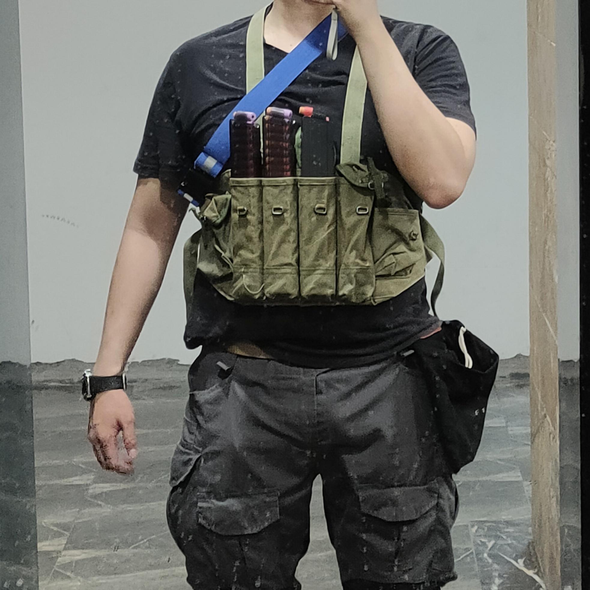 Chinese Type85 chest rig(7.62*25) fits straight and angle talon mags r/Nerf