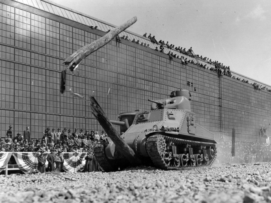 The first production Medium Tank M3 during an official demonstration