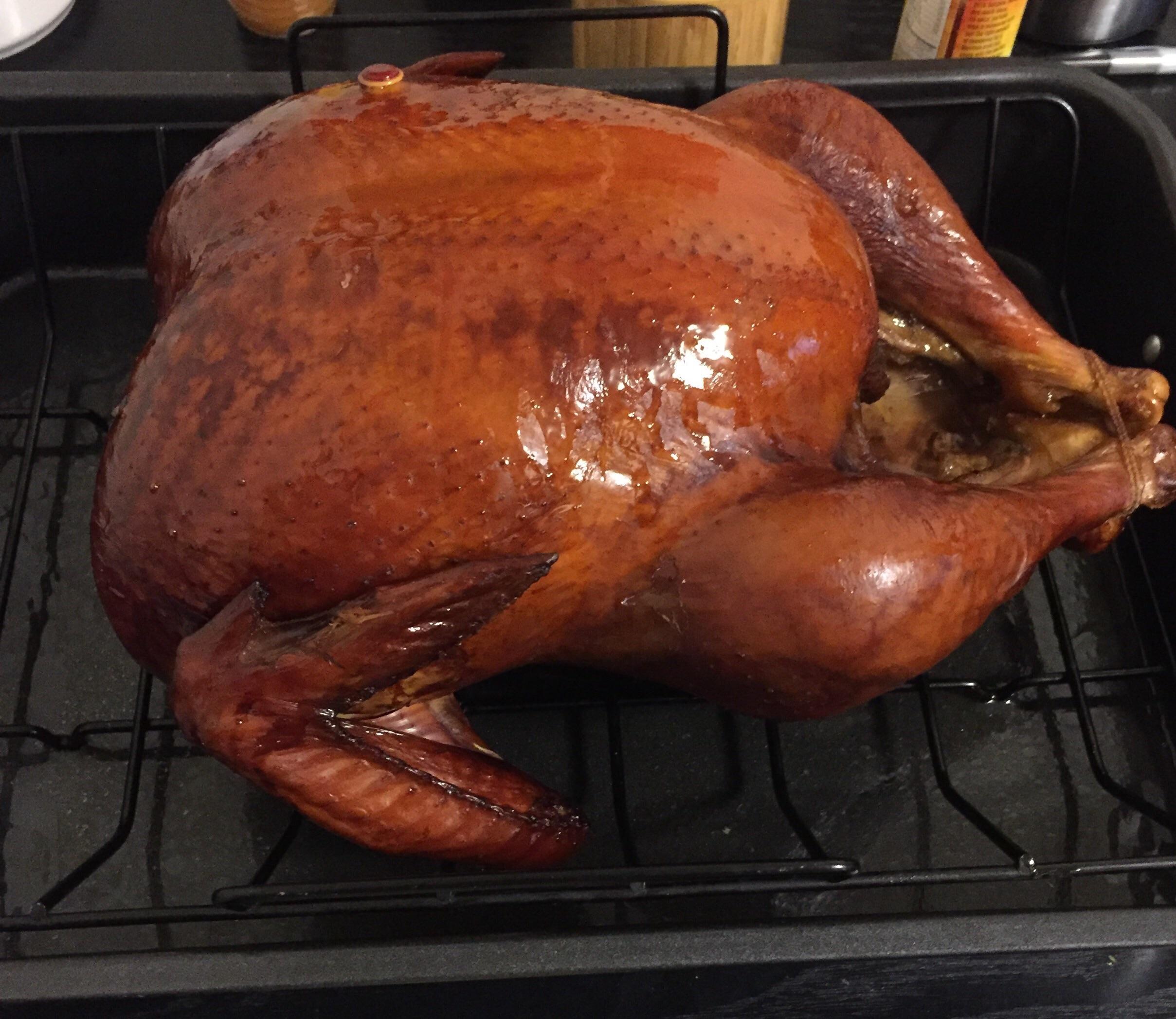 [Homemade] cherry wood smoked turkey r/food