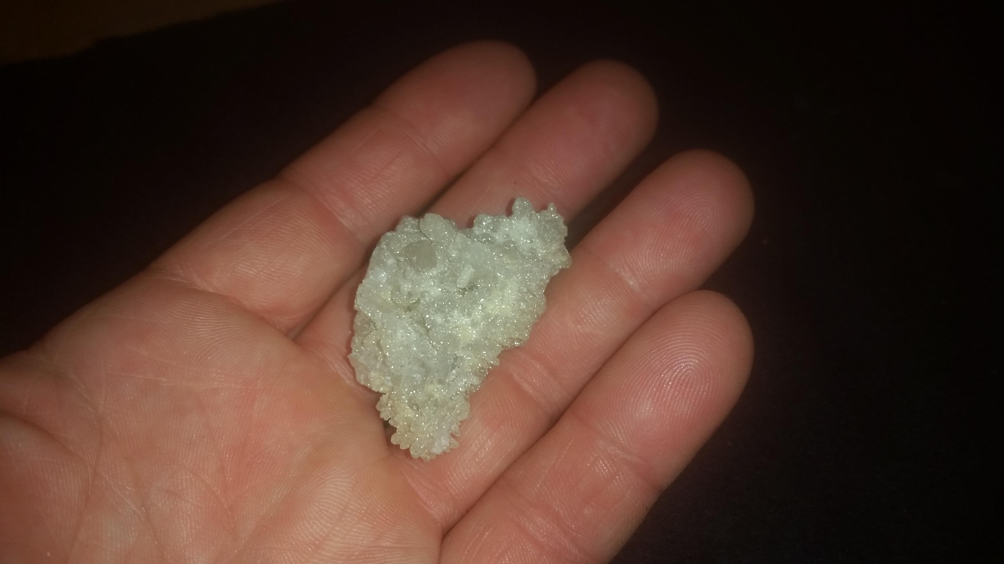 Quartz float covered in dikinite. Self collected bling. r/rockhounds