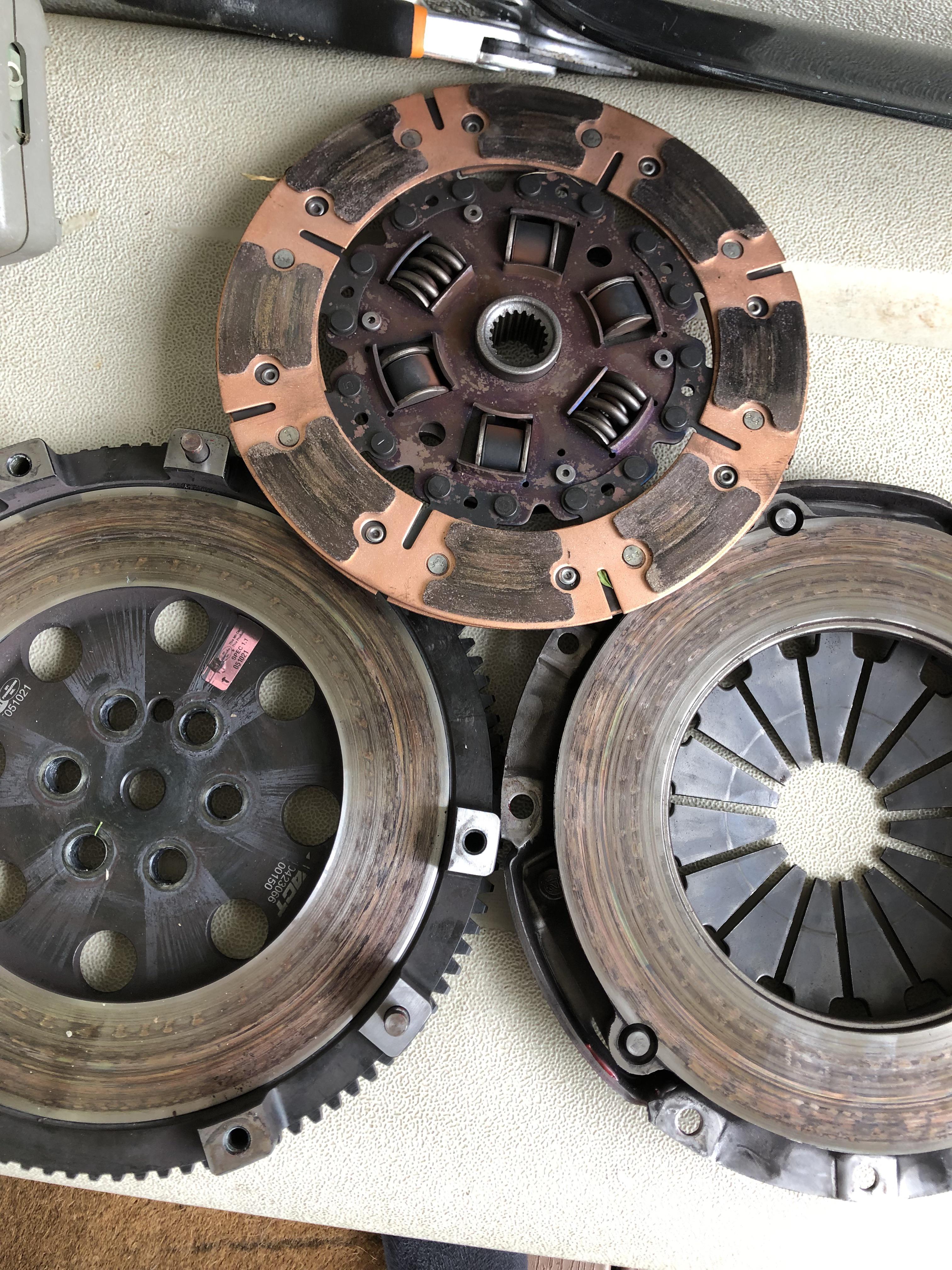 New clutch was slipping, this is what it looked like. What would cause